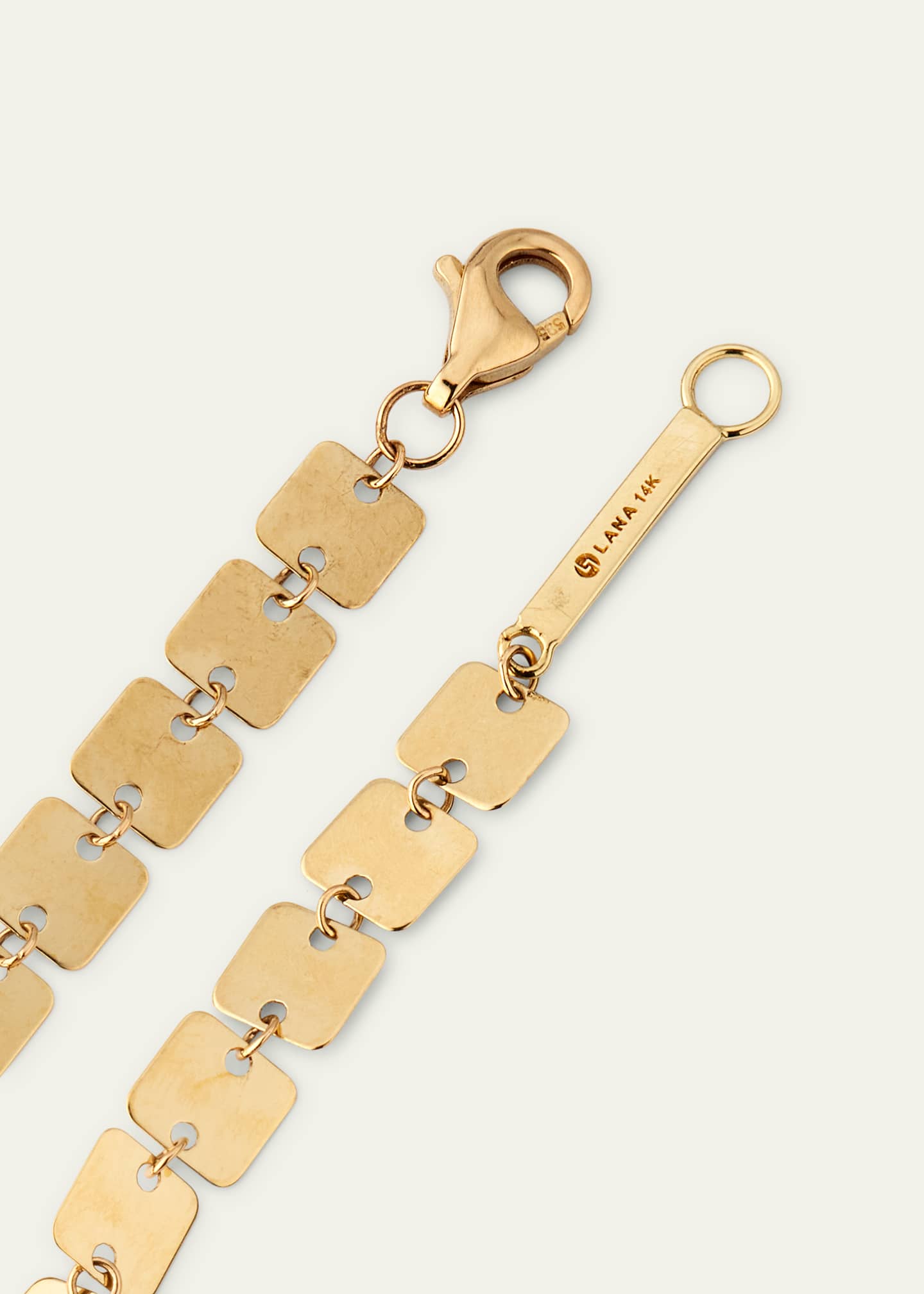 Lana 14K Gold Laser Square Chain Bracelet Image 4 of 4