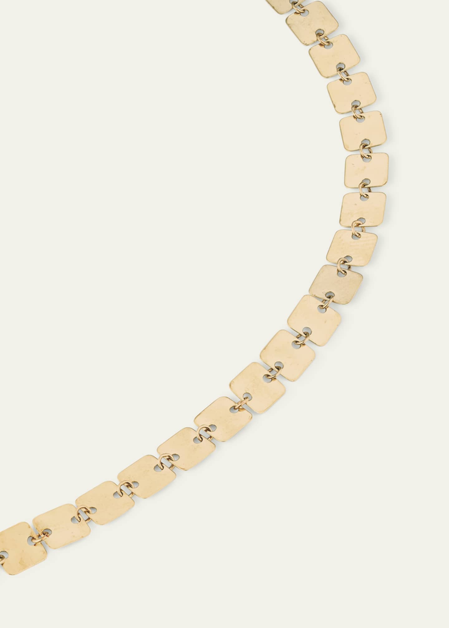 Lana 14K Yellow Gold Laser Square Chain Necklace, 18"L Image 2 of 3