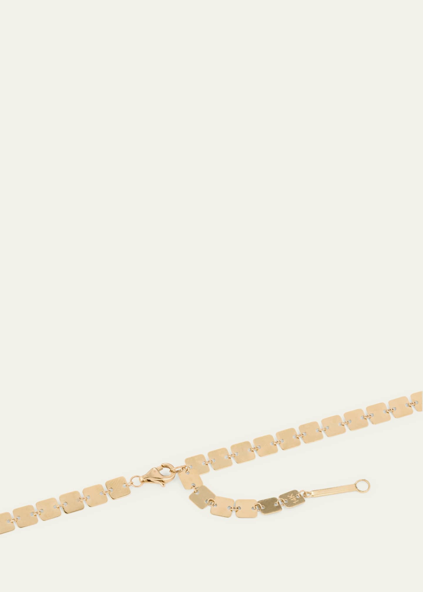 Lana 14K Yellow Gold Laser Square Chain Necklace, 18"L Image 3 of 3