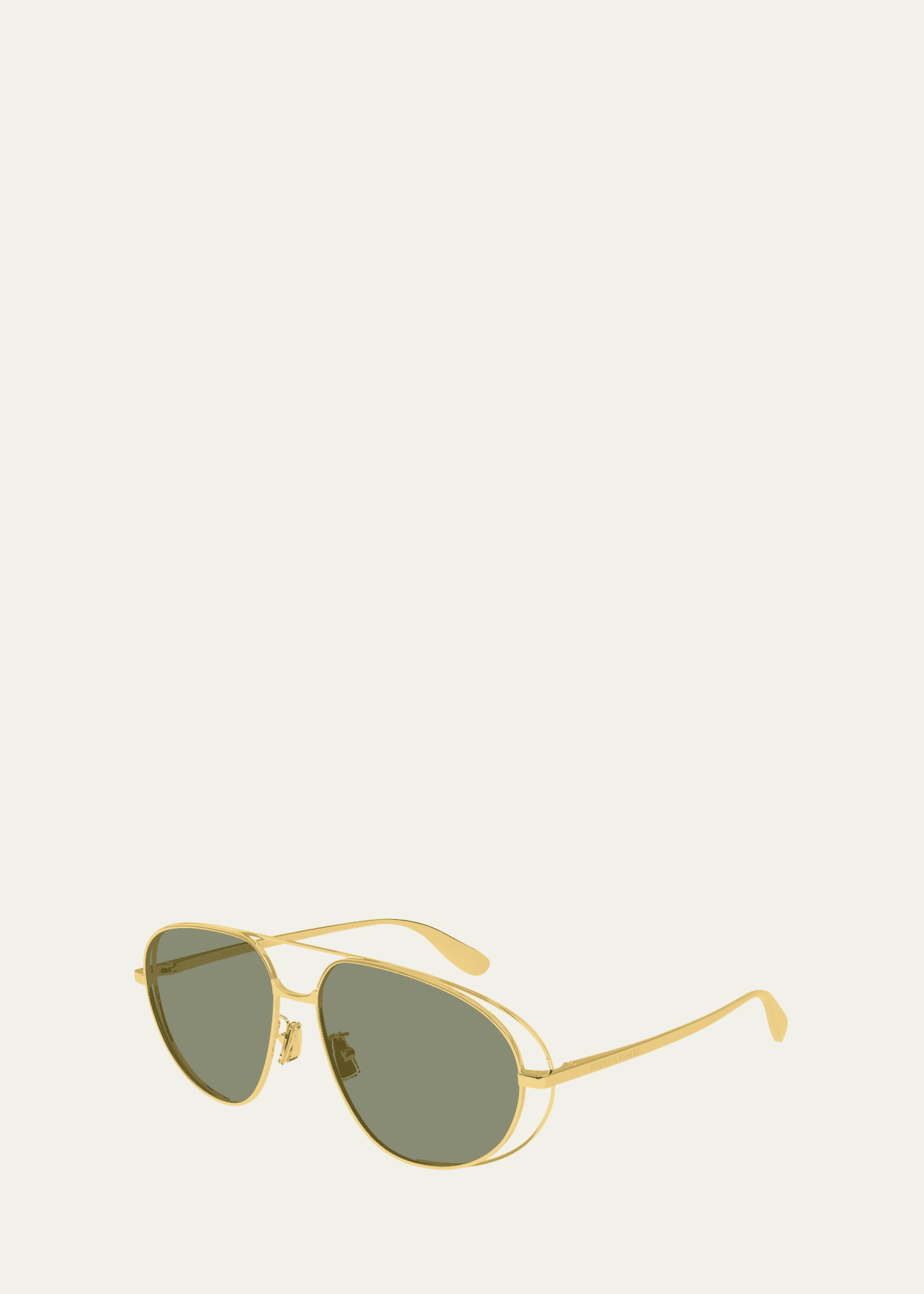 Bottega Veneta Cutout Metal Aviator Sunglasses Image 2 of 2