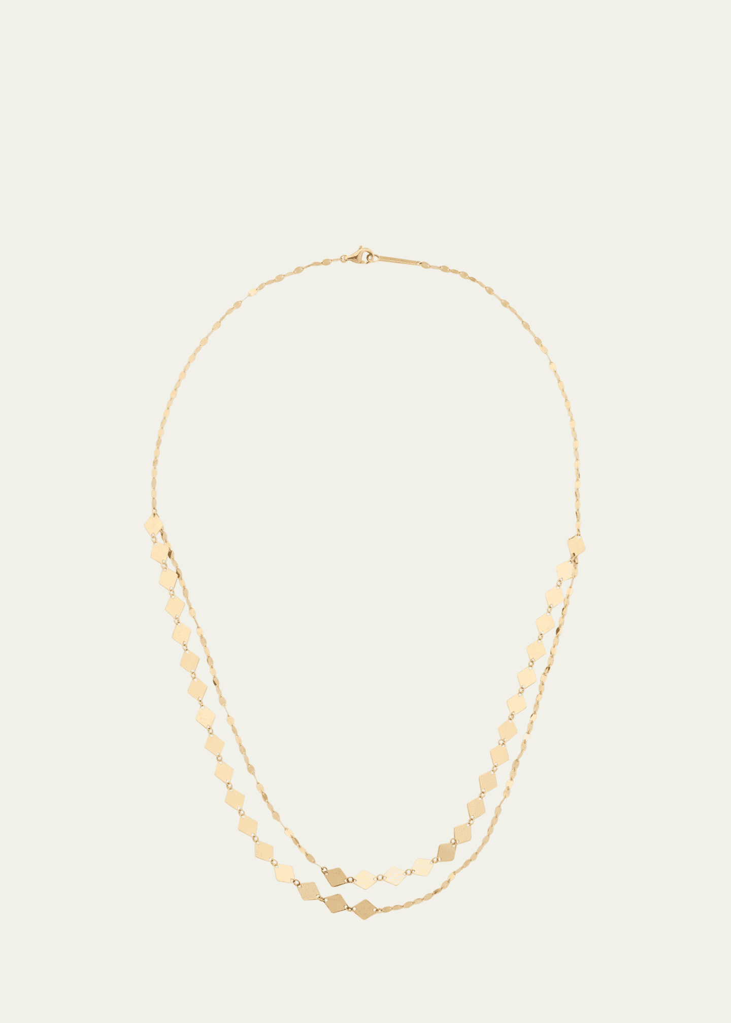 Lana 14K Yellow Gold Laser Kite Blake Chain Double-Strand Necklace, 18"L Image 1 of 2