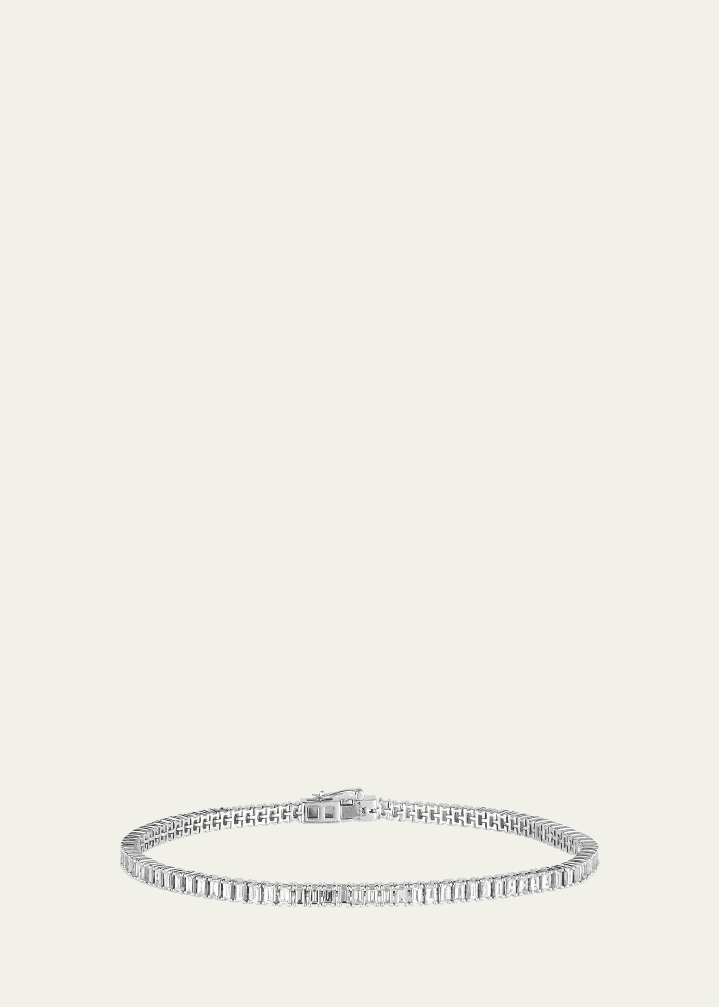Lana 14K White Gold Vertical Row Baguette Diamond Tennis Bracelet