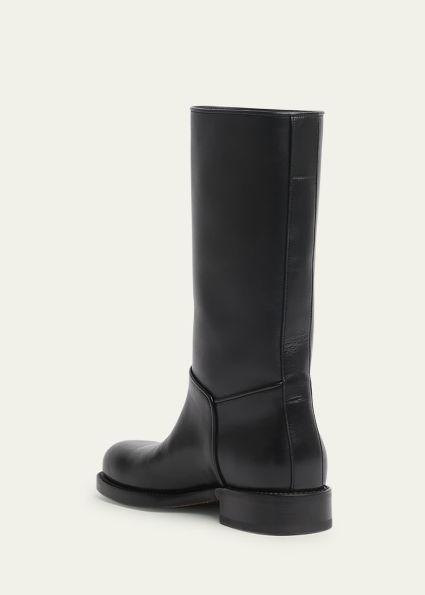 THE ROW Nobilis Leather Mid Riding Boots Image 2 of 3