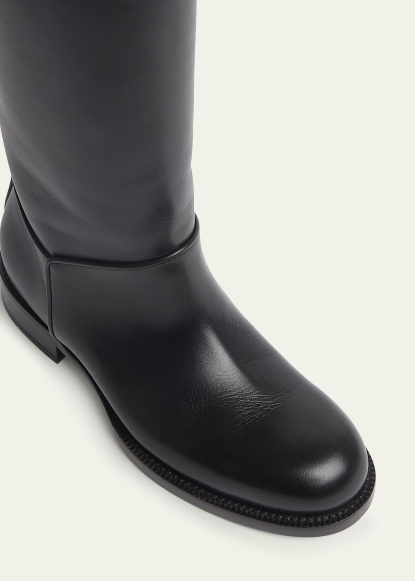THE ROW Nobilis Leather Mid Riding Boots Image 3 of 3