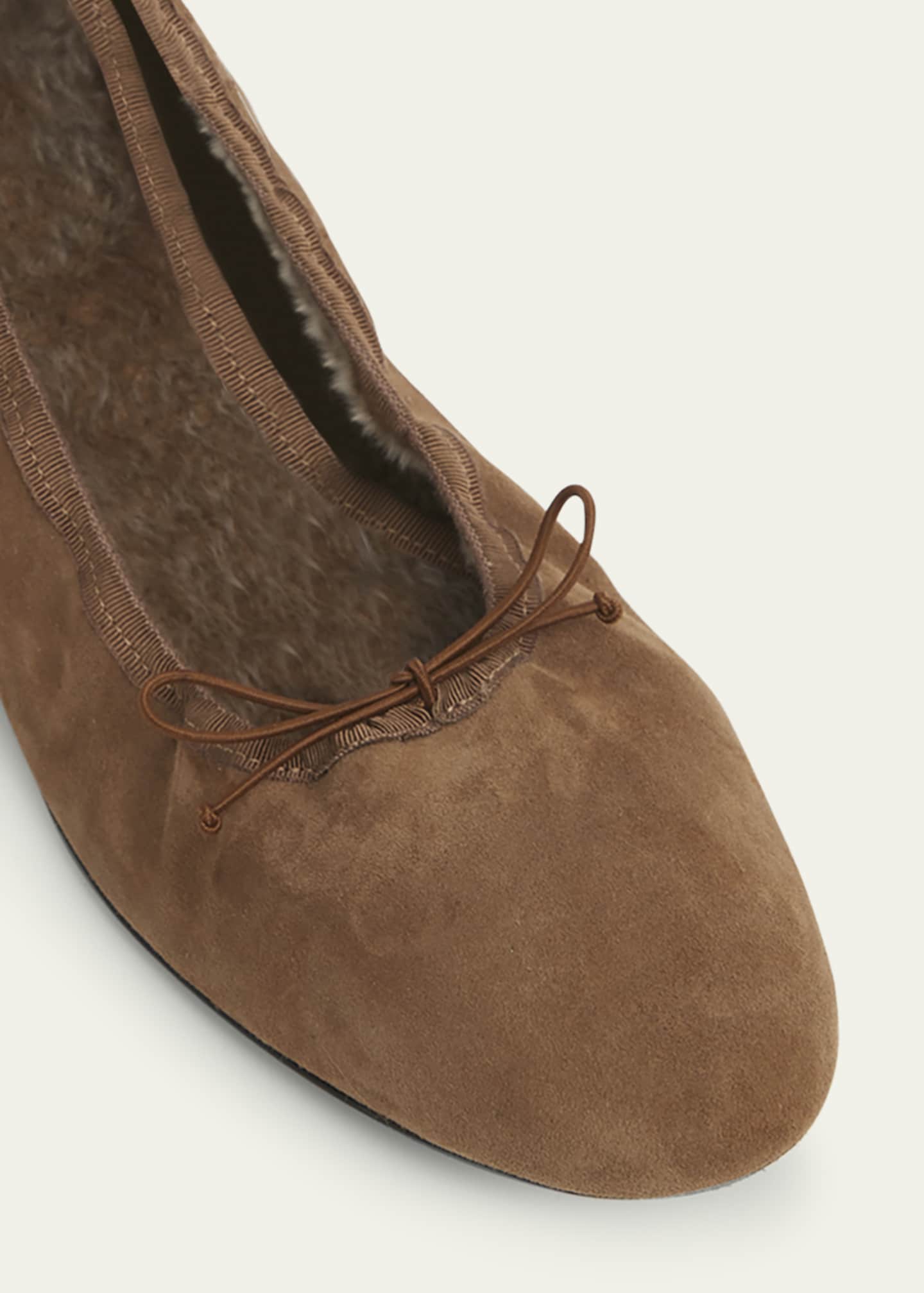 Suede bow flats new arrivals