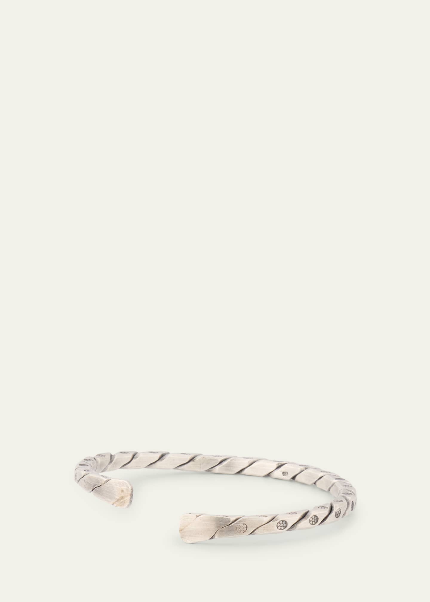 Jan Leslie Men's Sterling Silver Twist and Screw Cuff Bracelet Image 4 of 4