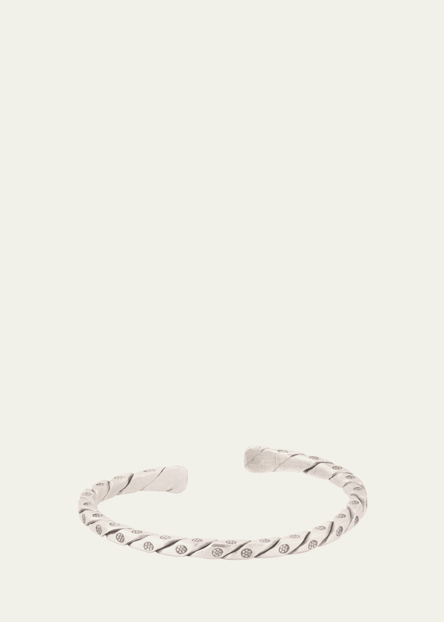 Jan Leslie Men's Sterling Silver Twist and Screw Cuff Bracelet Image 1 of 4