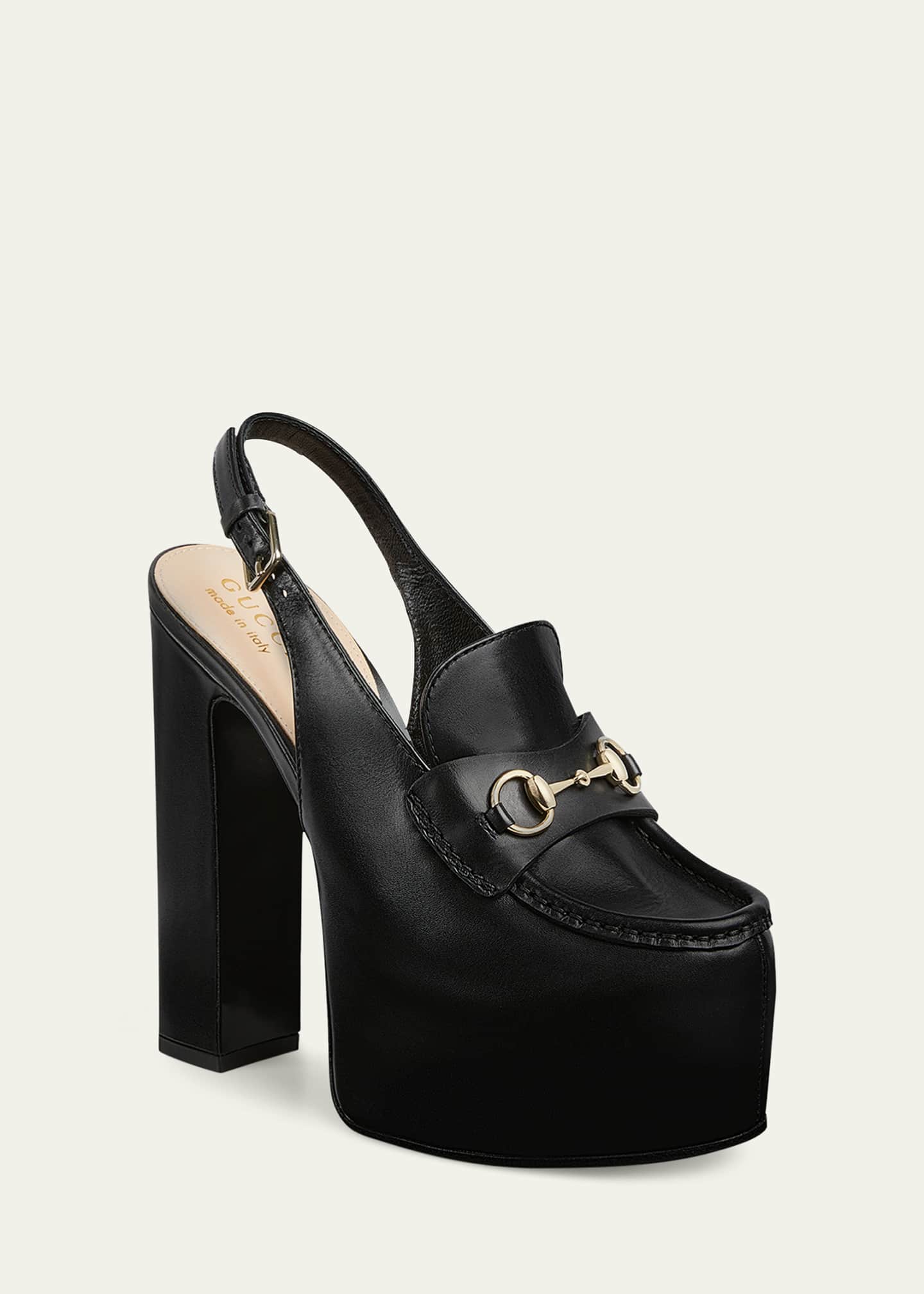 Ottavia Leather Platform Loafer Pumps