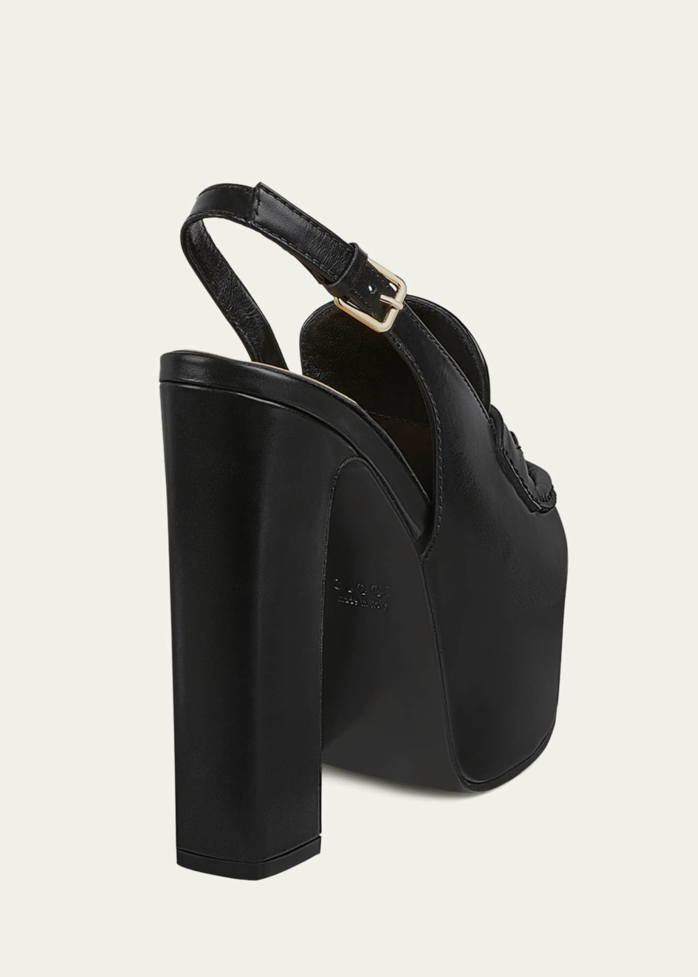 Ottavia Leather Platform Loafer Pumps