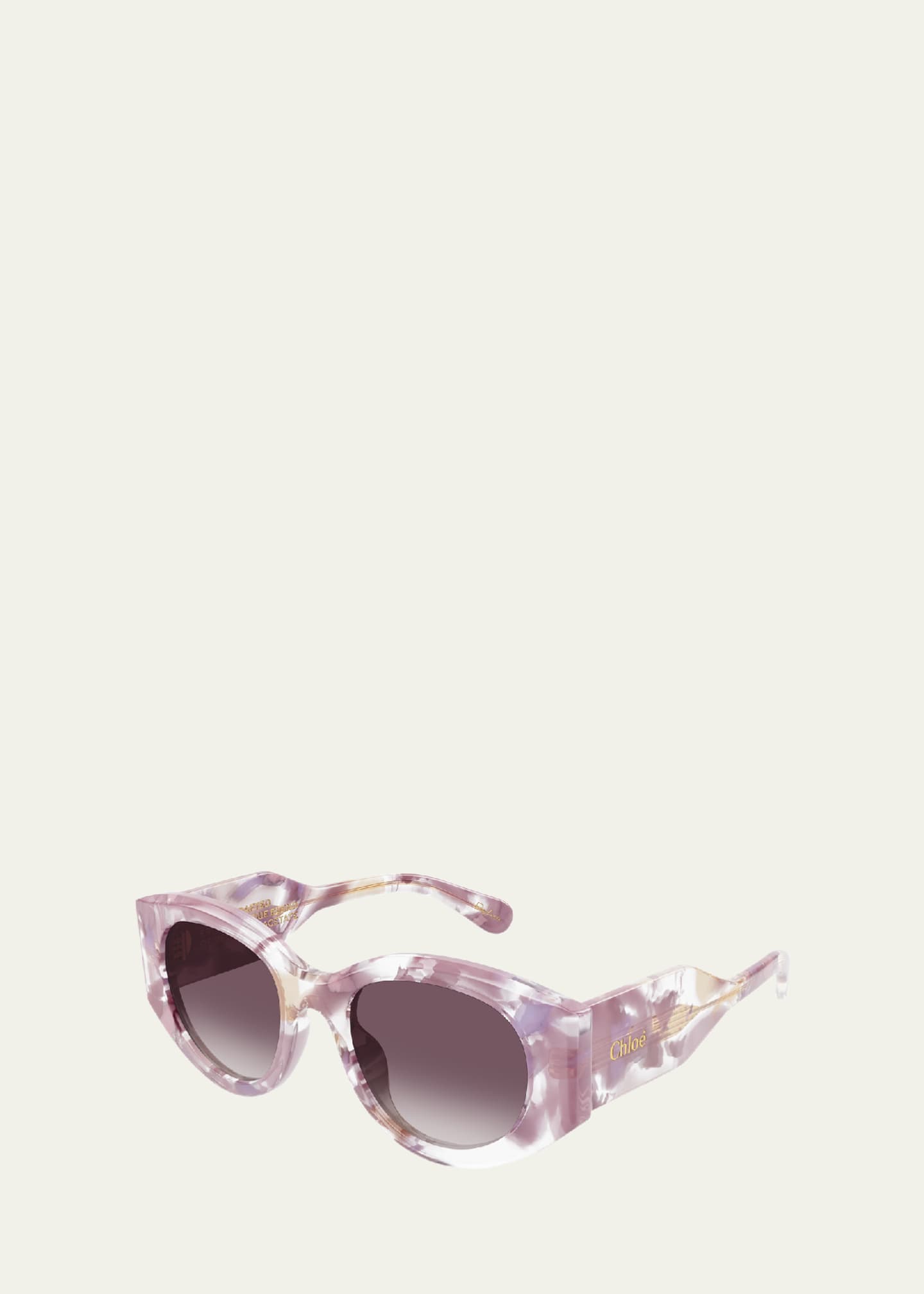Chloe Round Acetate Sunglasses Image 2 of 2