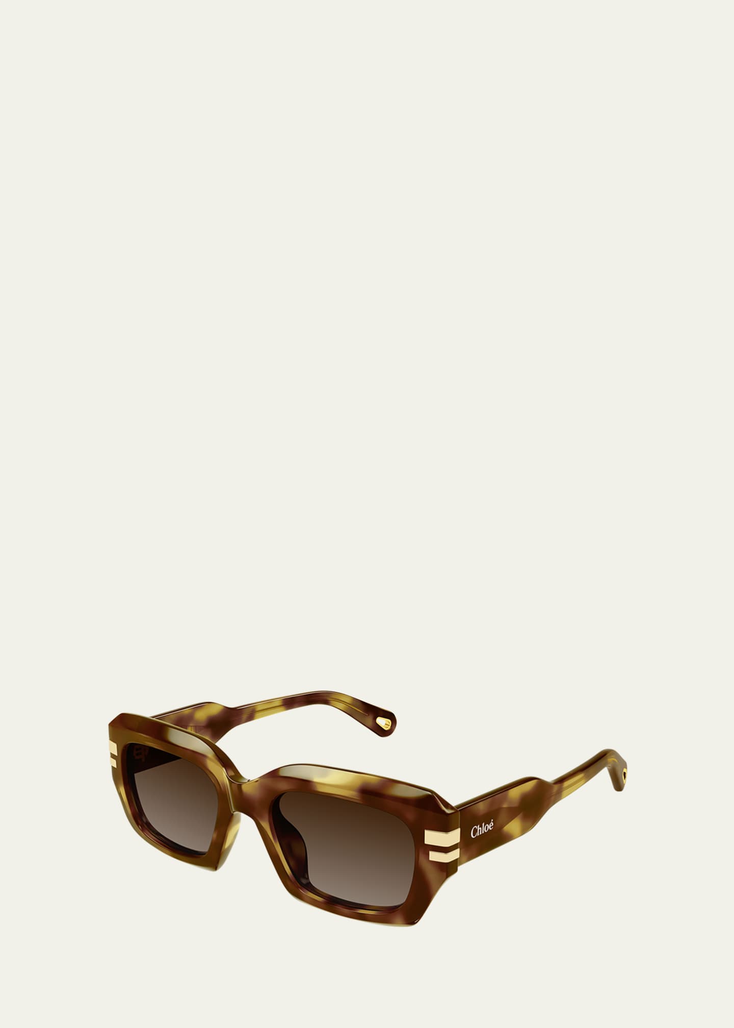 Chloe Rectangle Acetate Sunglasses Image 2 of 2