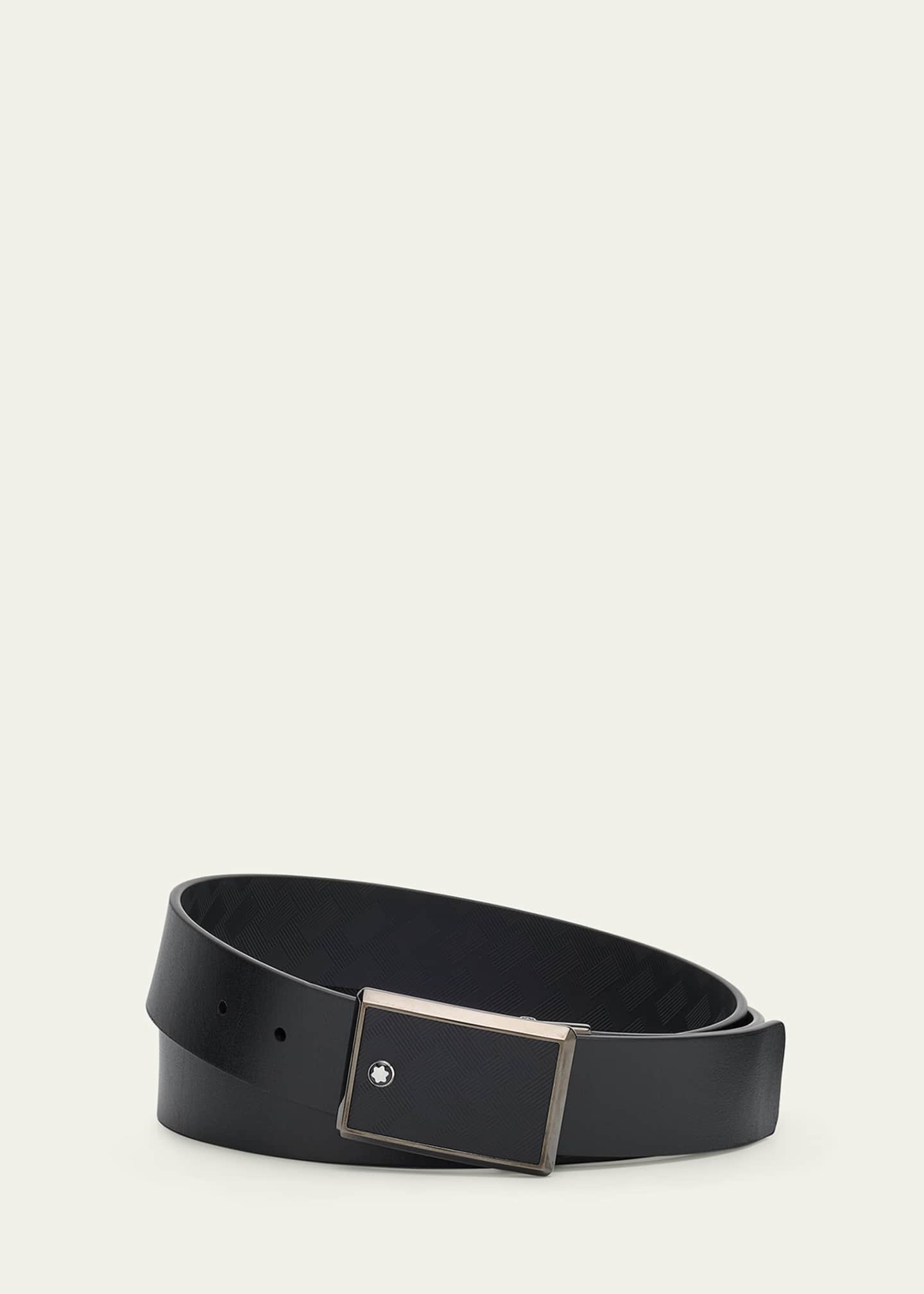 Montblanc Men's Extreme 3.0 Leather Plate-Buckle Belt Image 3 of 3