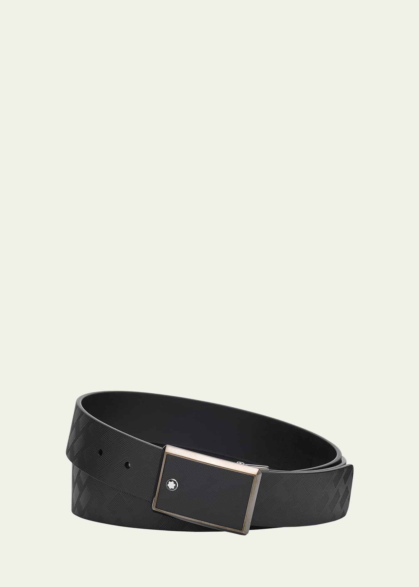 Montblanc Men's Extreme 3.0 Leather Plate-Buckle Belt Image 1 of 3