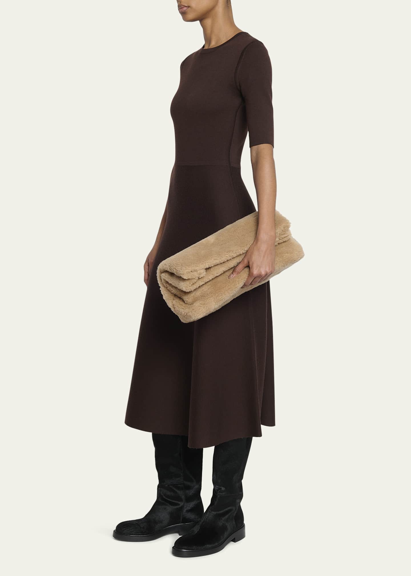 Gabriela Hearst Phoebe Cashmere-Wool Clutch Image 5 of 5