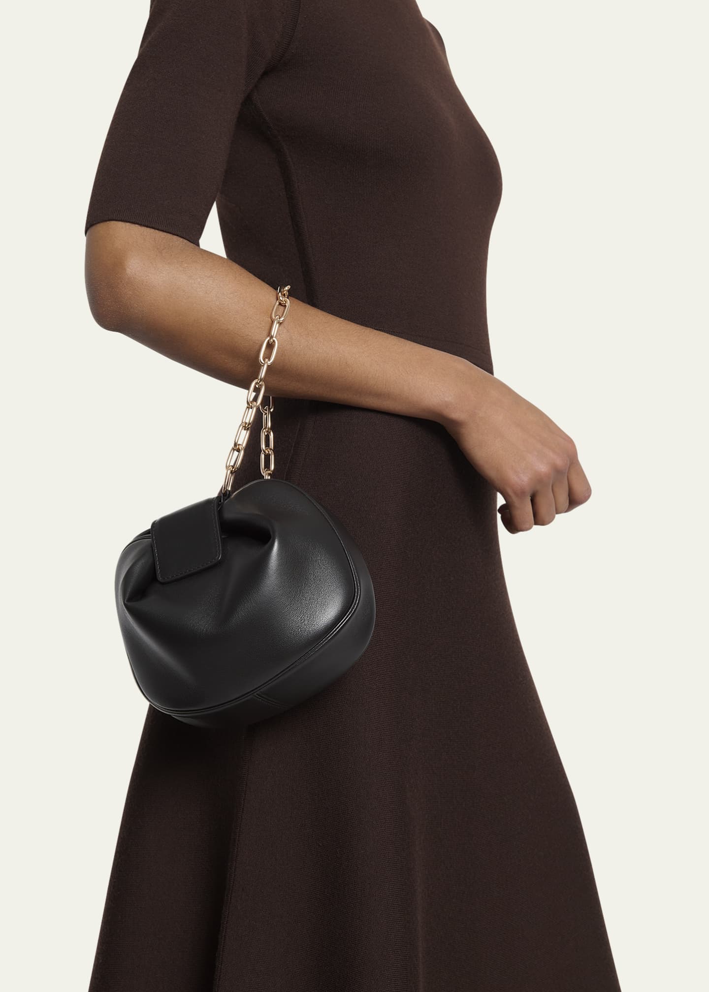 Gabriela Hearst Demi Lamb Leather Clutch Bag Image 2 of 4