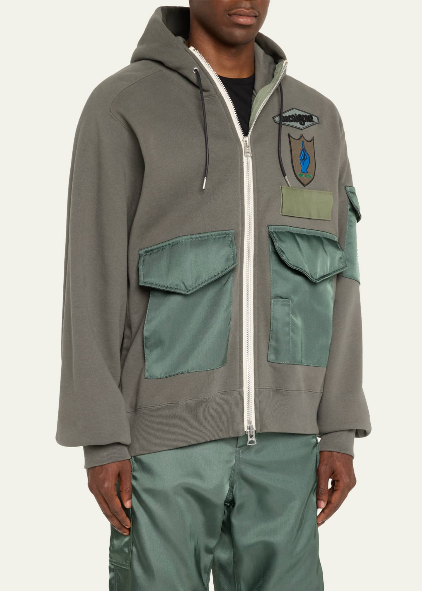 SACAI x Spiewak Men's Gonz Patch Zip Hoodie