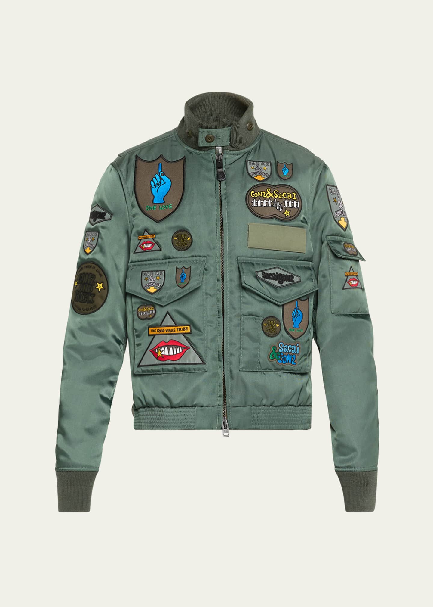 SACAI x Spiewak Men s Multi Patch Bomber Jacket Bergdorf Goodman