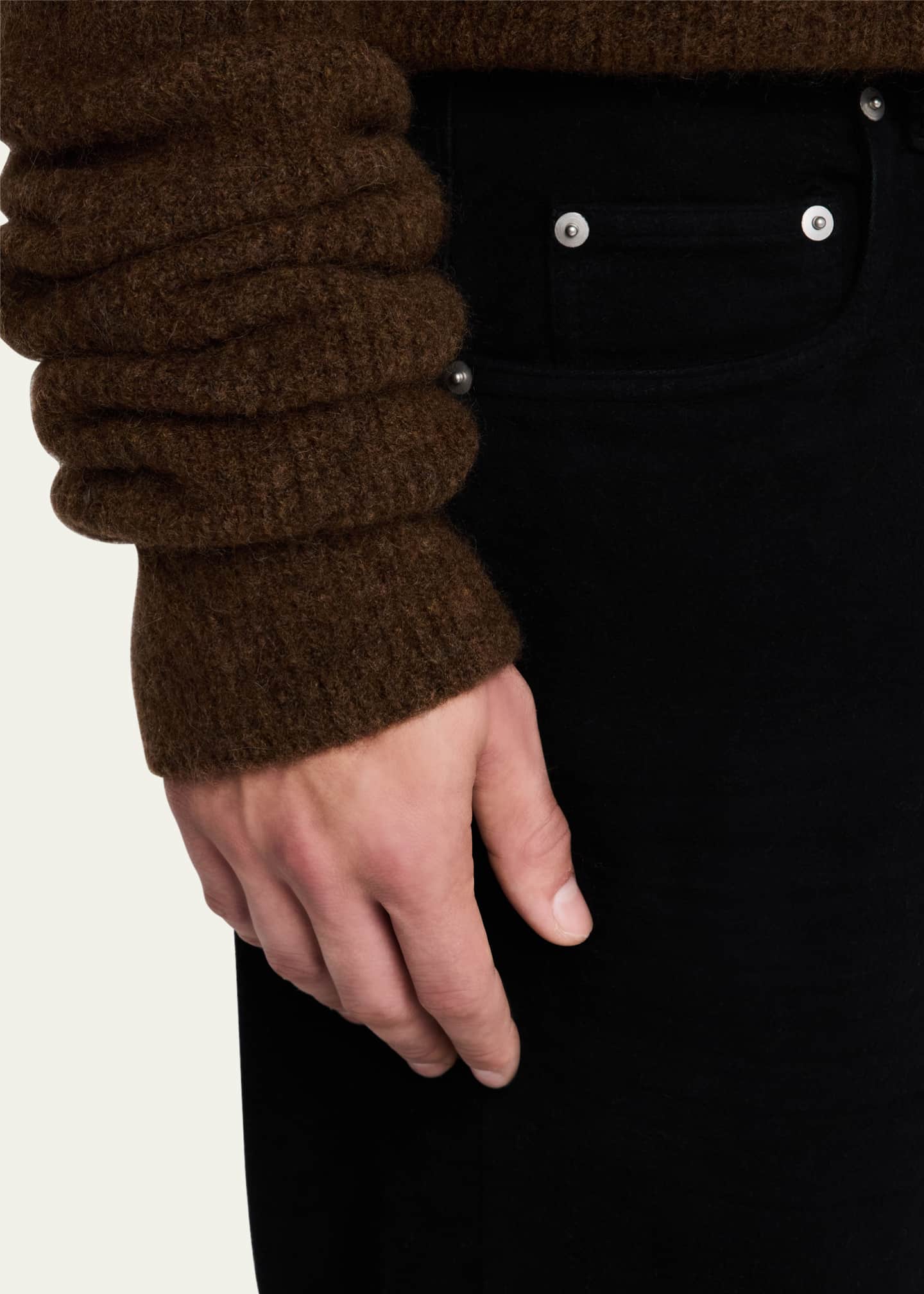 DRKSHDW RICK OWENS Men's Cotton Moleskin Geth Jeans Image 4 of 4