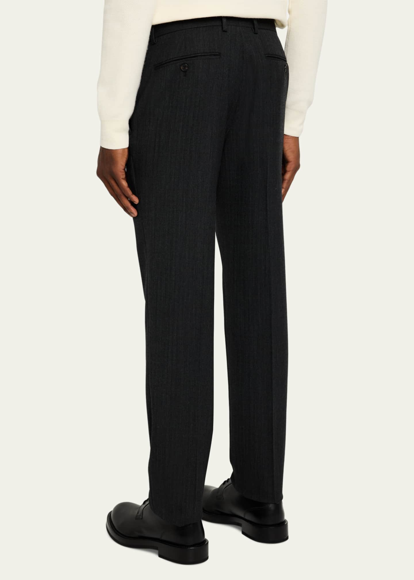 Theory Men's Mayer Herringbone Flannel Pants Image 3 of 5