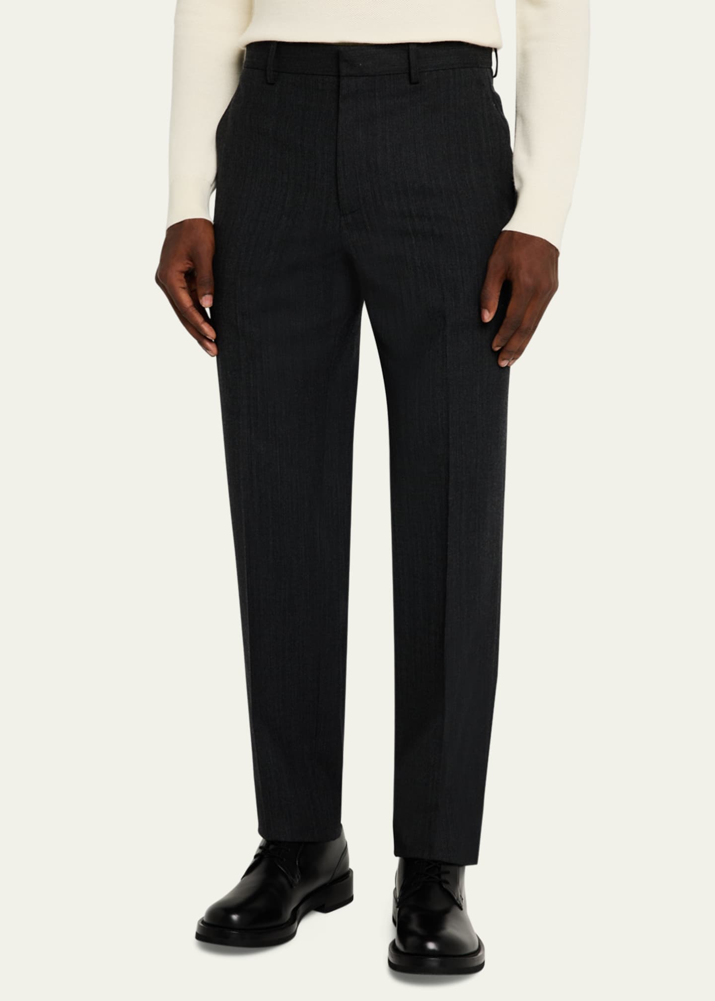 Theory Men's Mayer Herringbone Flannel Pants Image 4 of 5