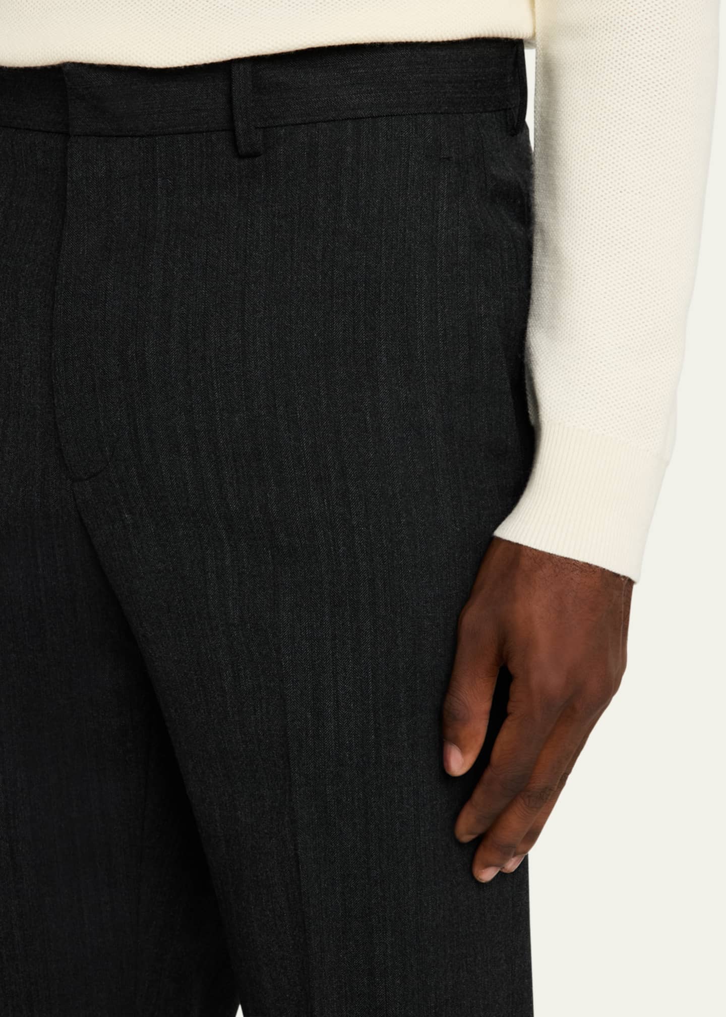 Theory Men's Mayer Herringbone Flannel Pants Image 5 of 5