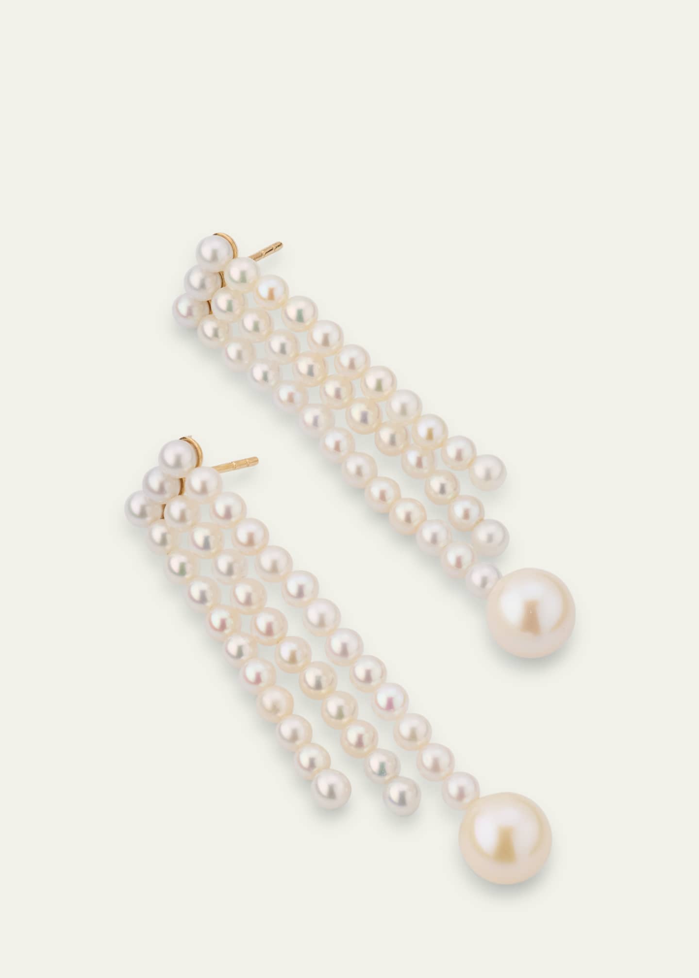 Sophie Bille Brahe 14K Yellow Gold Freshwater Pearl Earrings Image 3 of 4