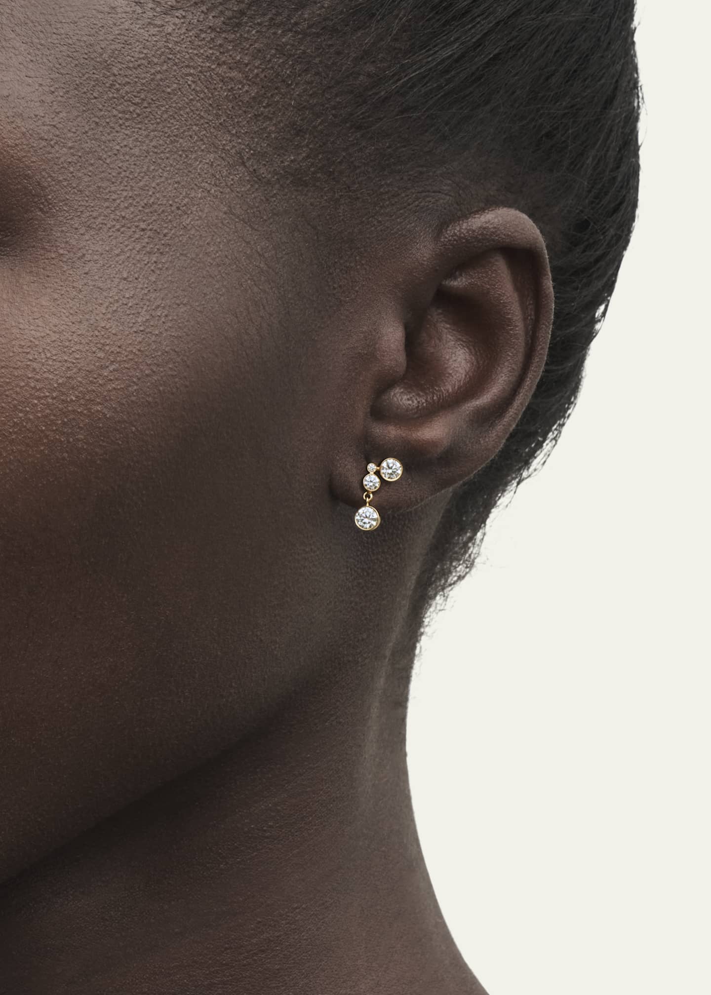 Sophie Bille Brahe 18K Yellow Gold Stella Diamond Earring, Single Image 2 of 2