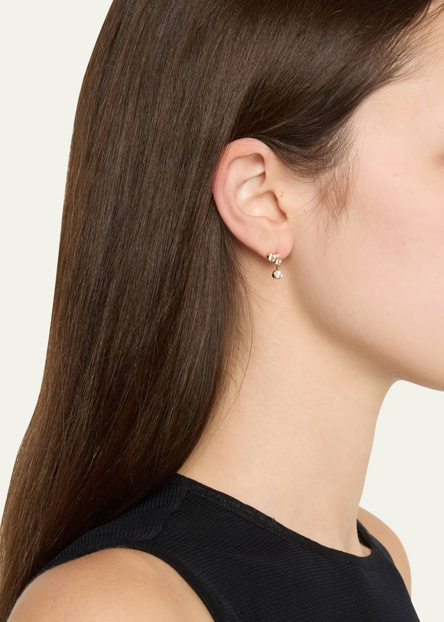 Sophie Bille Brahe 18K Yellow Gold Diamond Earring, Single Image 2 of 4