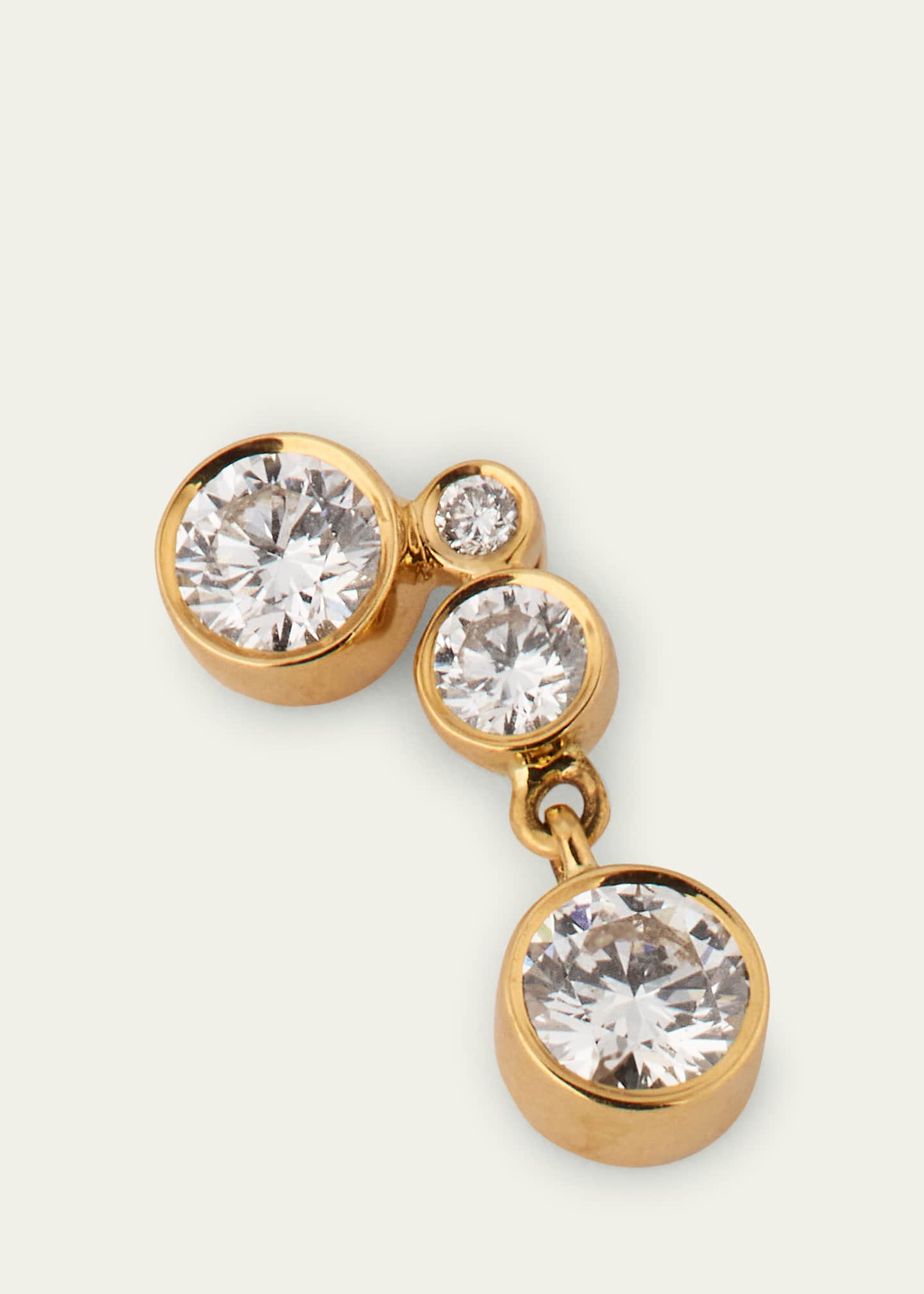 Sophie Bille Brahe 18K Yellow Gold Diamond Earring, Single Image 3 of 4