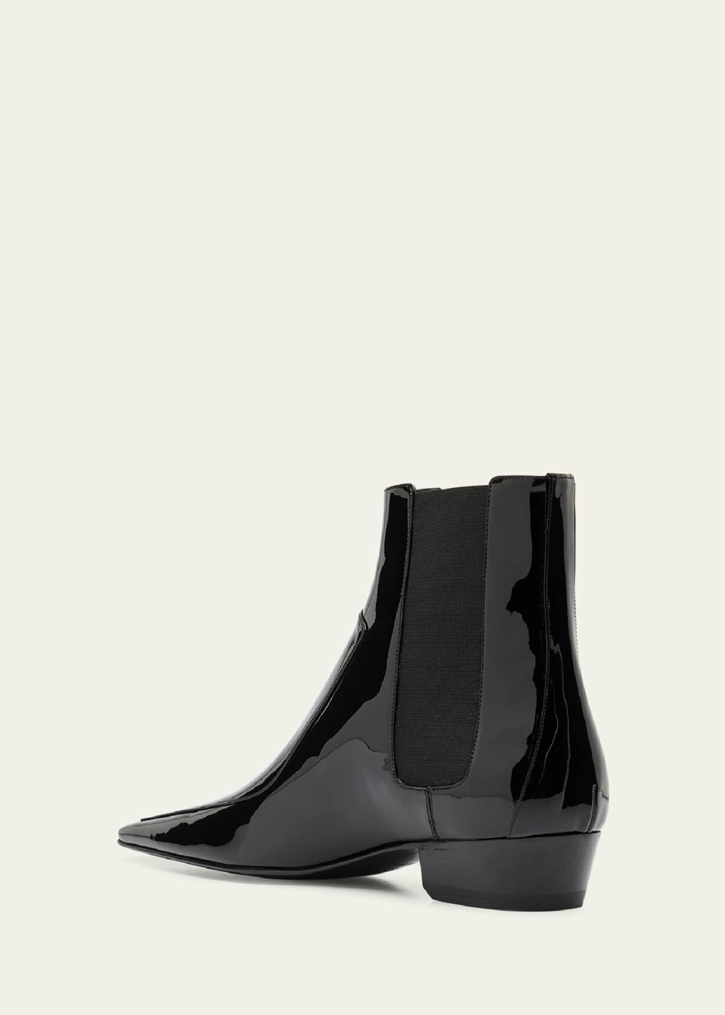 Saint Laurent Men's Jose 30 Patent Leather Chelsea Boots Image 3 of 5
