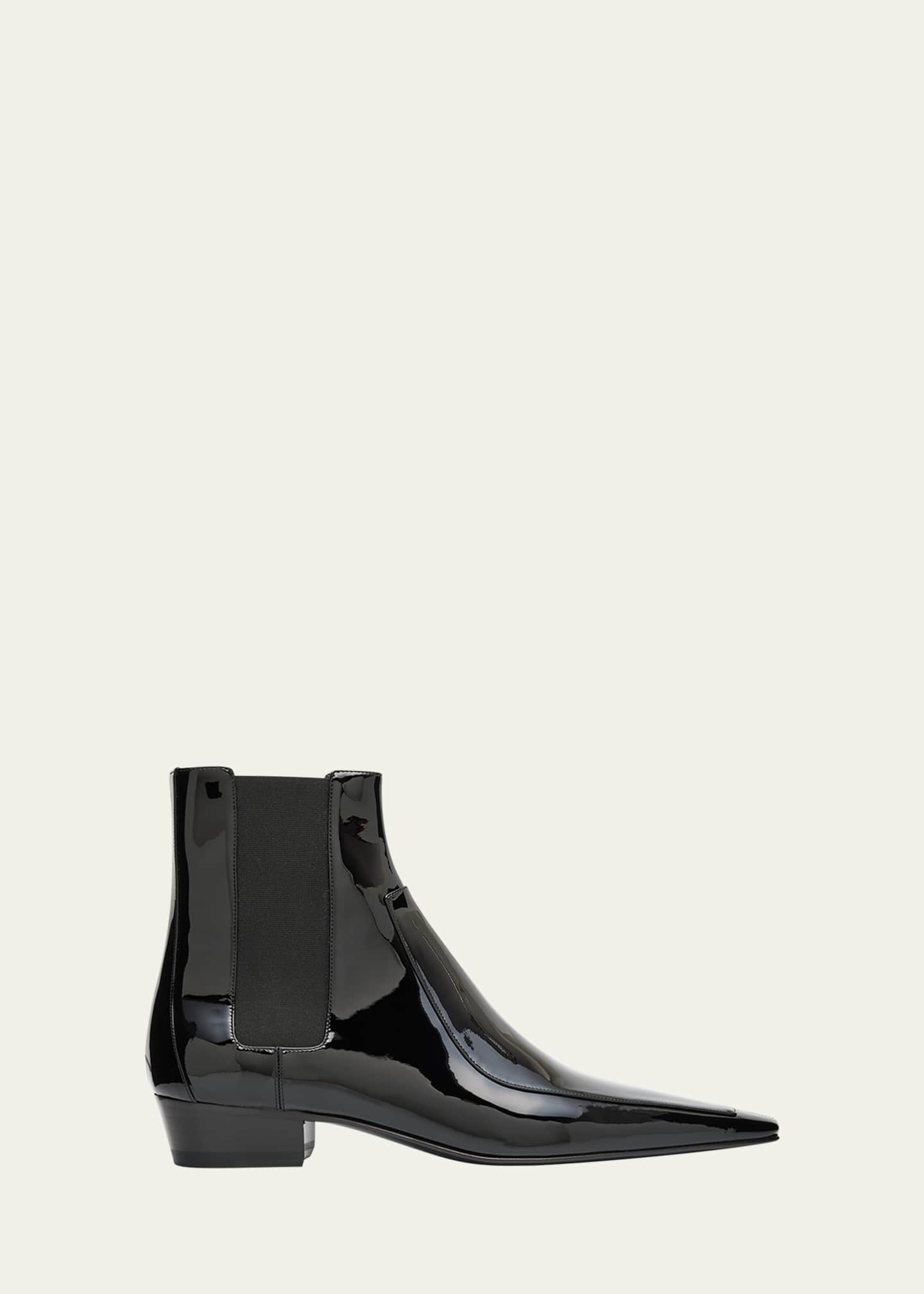 Saint Laurent Men's Jose 30 Patent Leather Chelsea Boots Image 1 of 5
