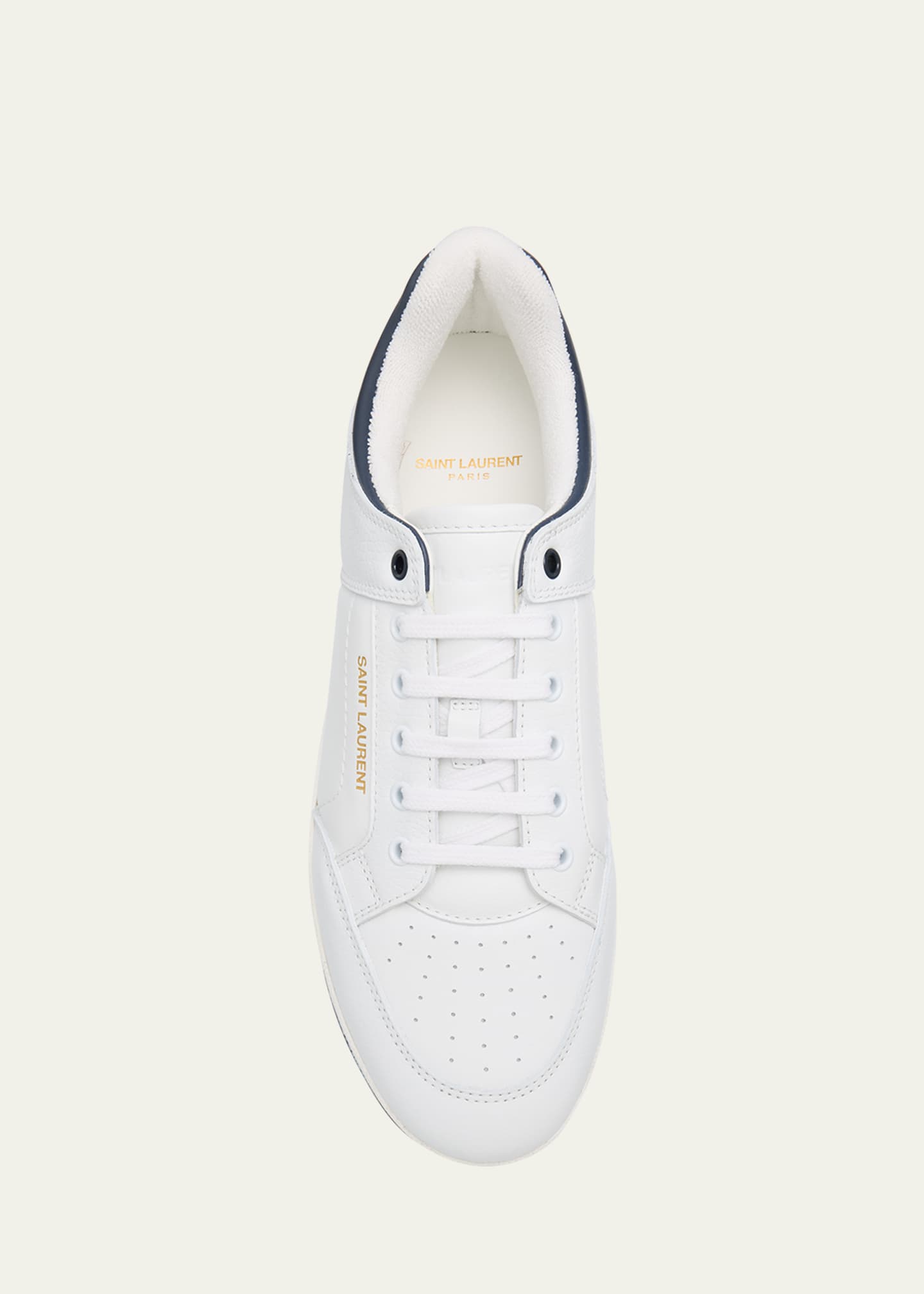 Saint Laurent Men's SL61 Leather Low-Top Sneakers Image 4 of 4