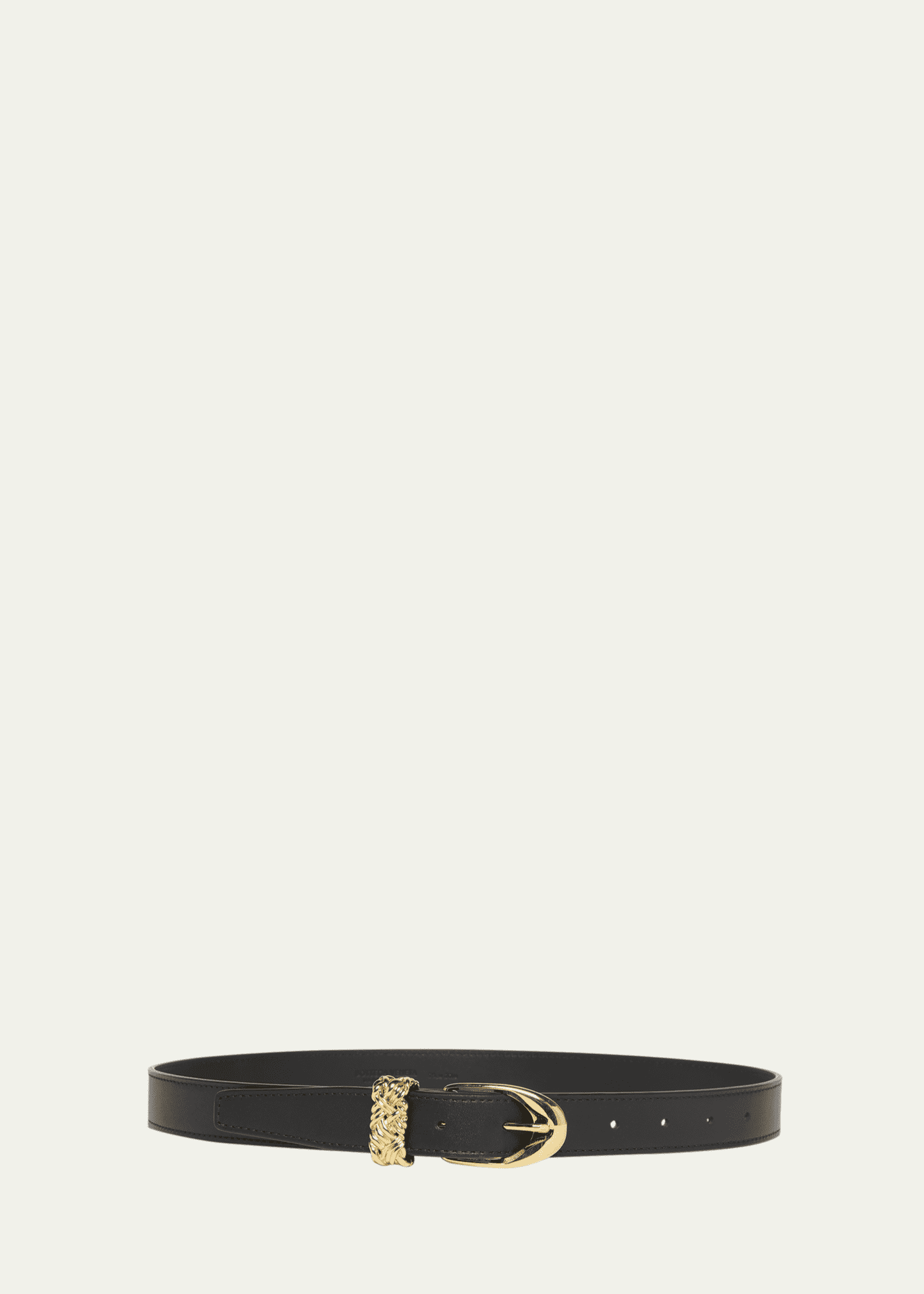 Bottega Veneta Leather Belt W/ 14-Karat Gold Buckle Image 1 of 2