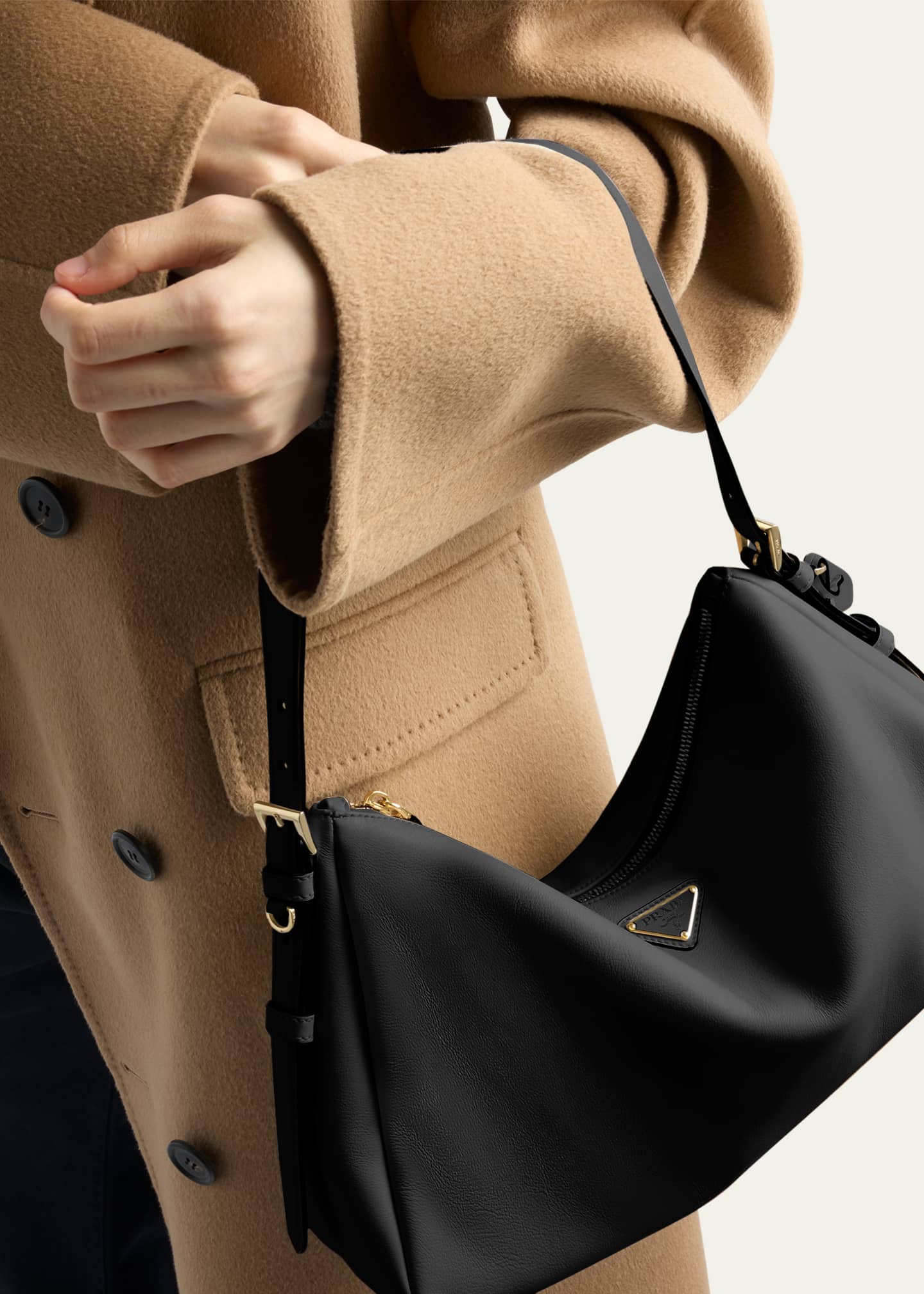 Prada Aimee Grain Leather Shoulder Bag Image 2 of 5