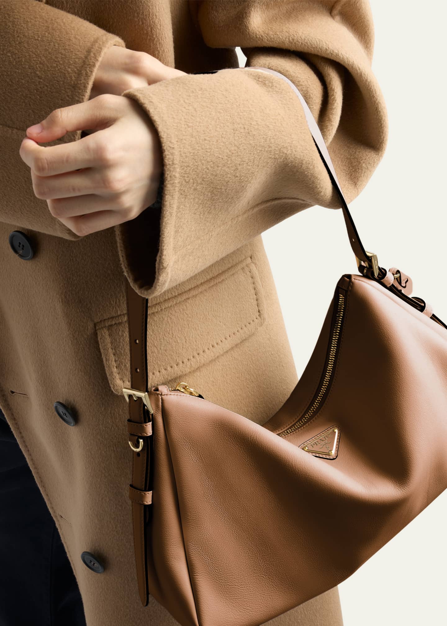 Prada Aimee Grain Leather Shoulder Bag Image 2 of 5