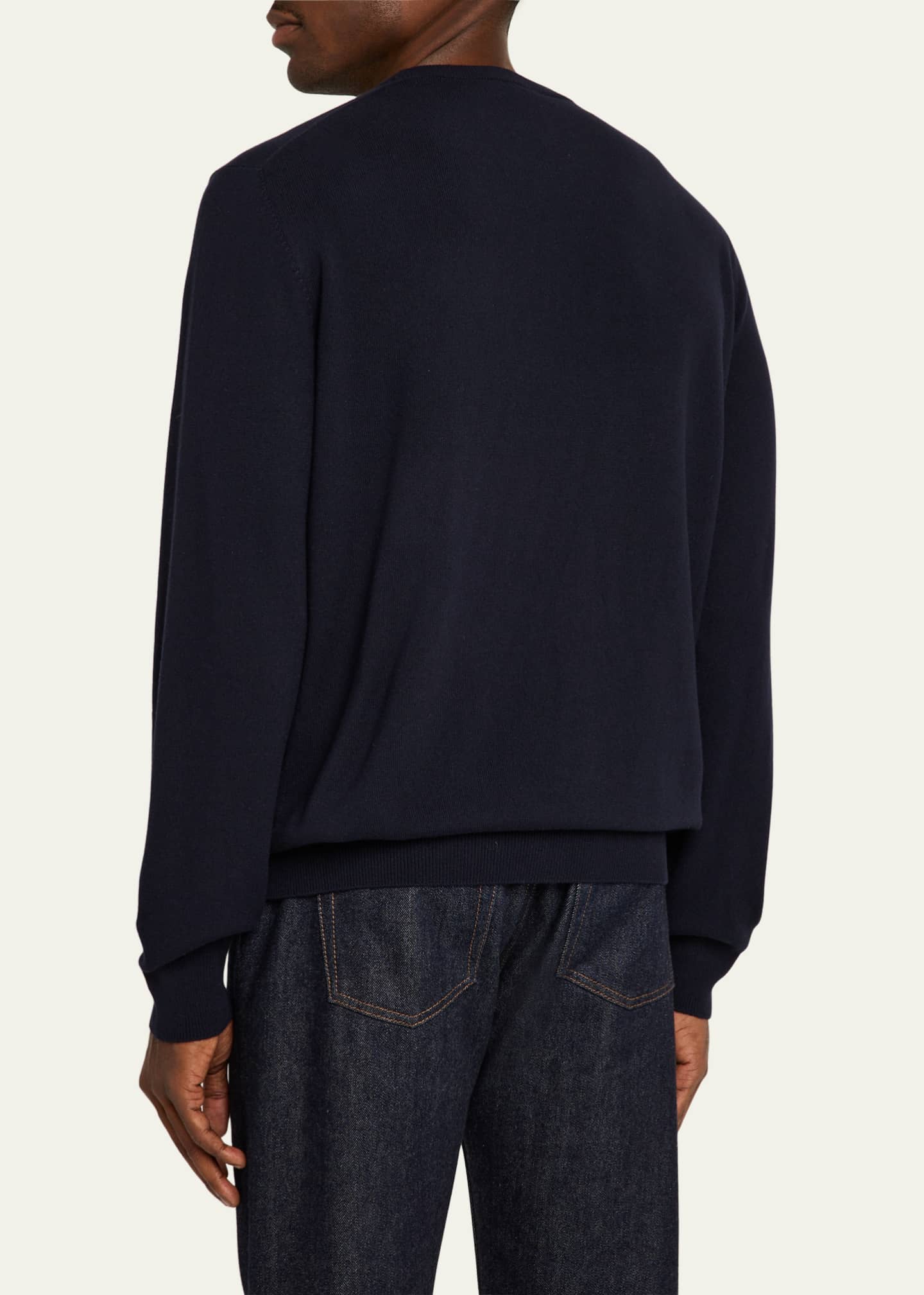 Loro Piana Men's Vicuna Wool Crewneck Sweater Image 3 of 5