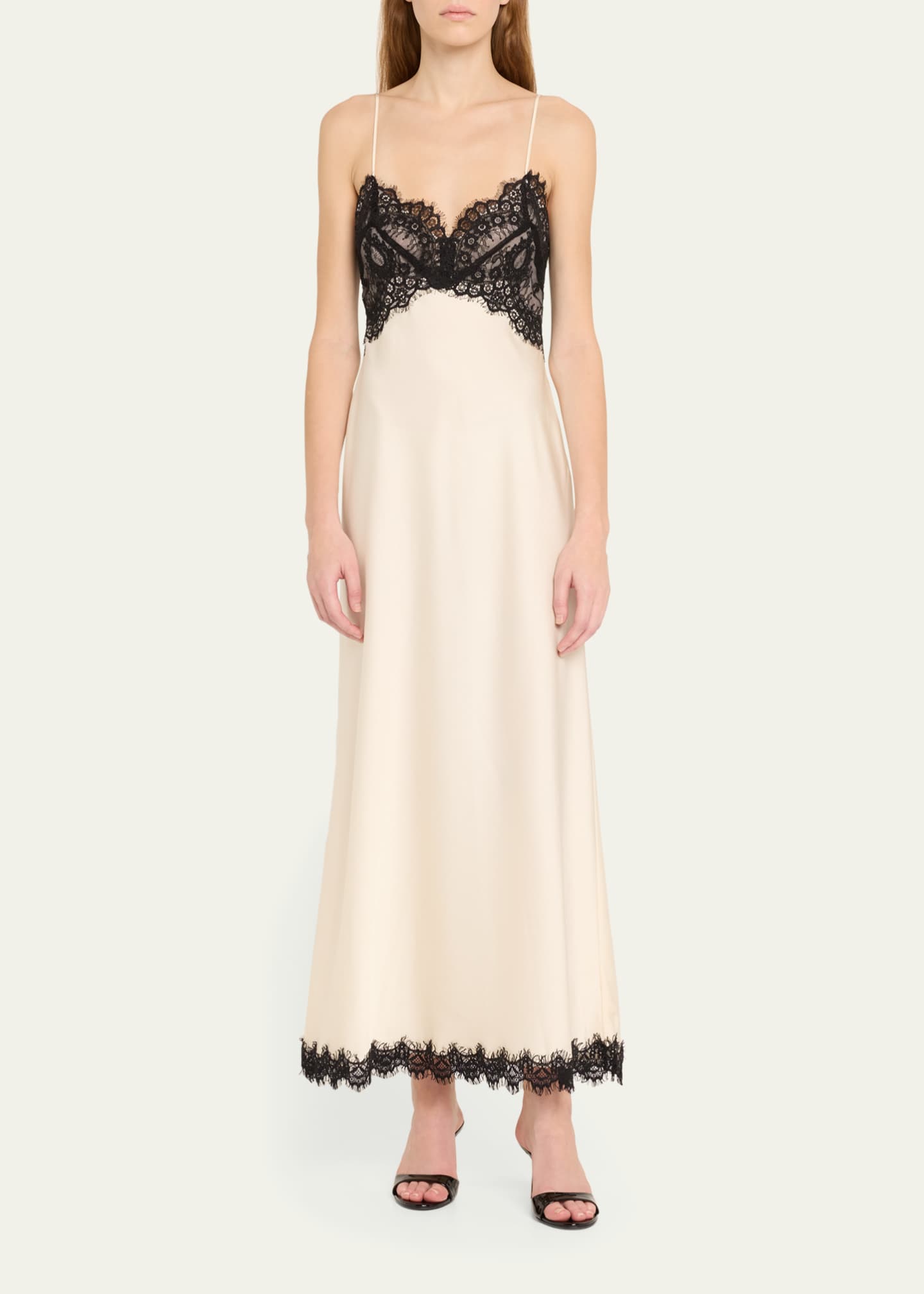 Ameliane Lace-Trimmed Slip Dress