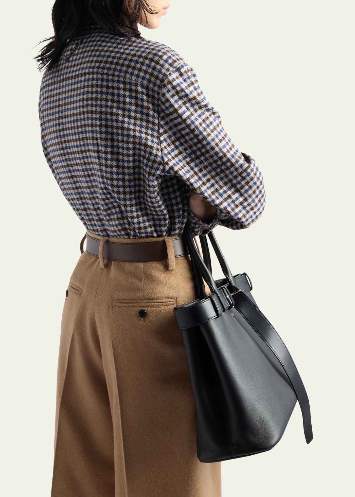 Prada Plaid Button Down Wool Top Image 3 of 3