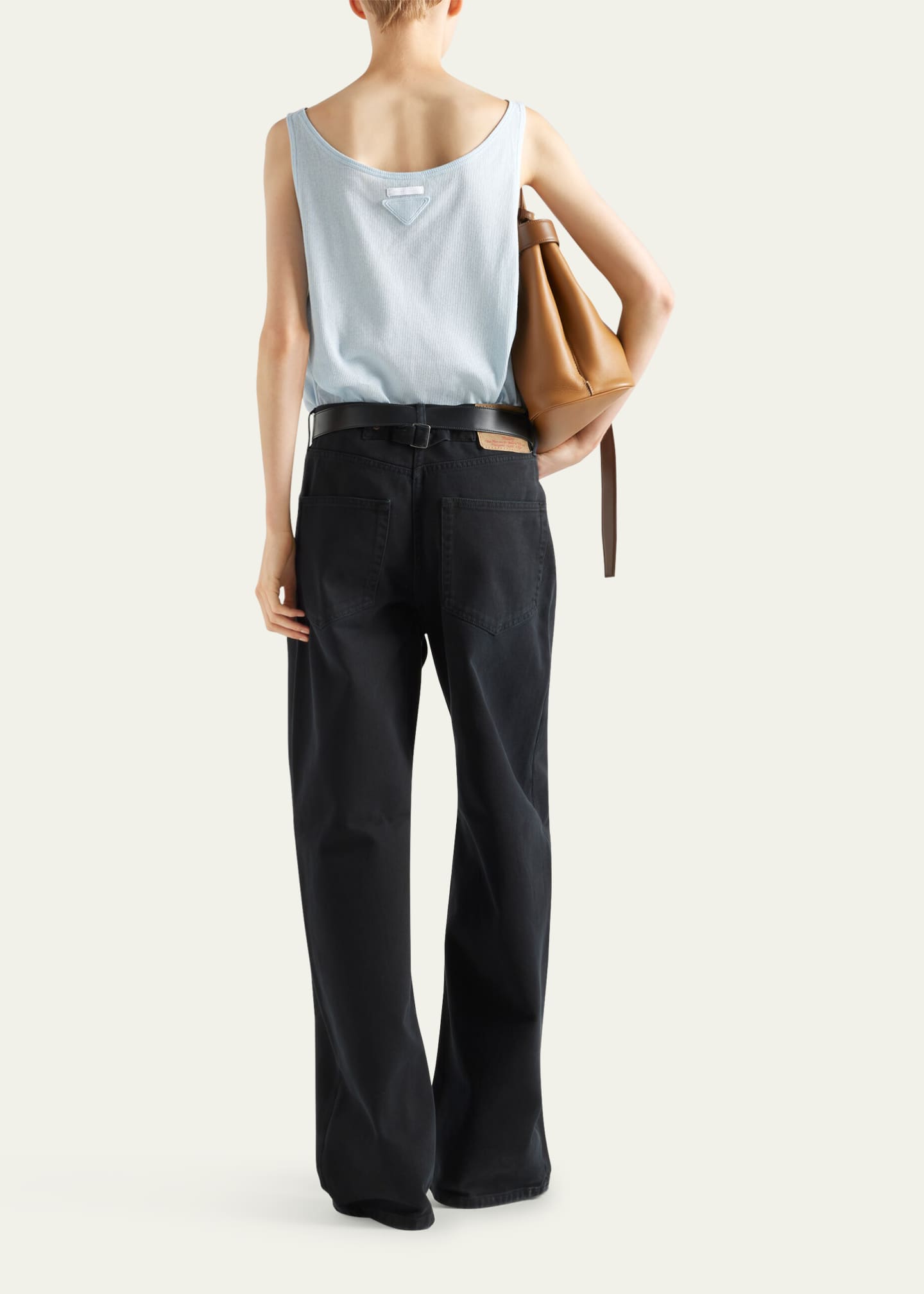 Prada Ribbed Knit Oversized Tank Top Image 3 of 3