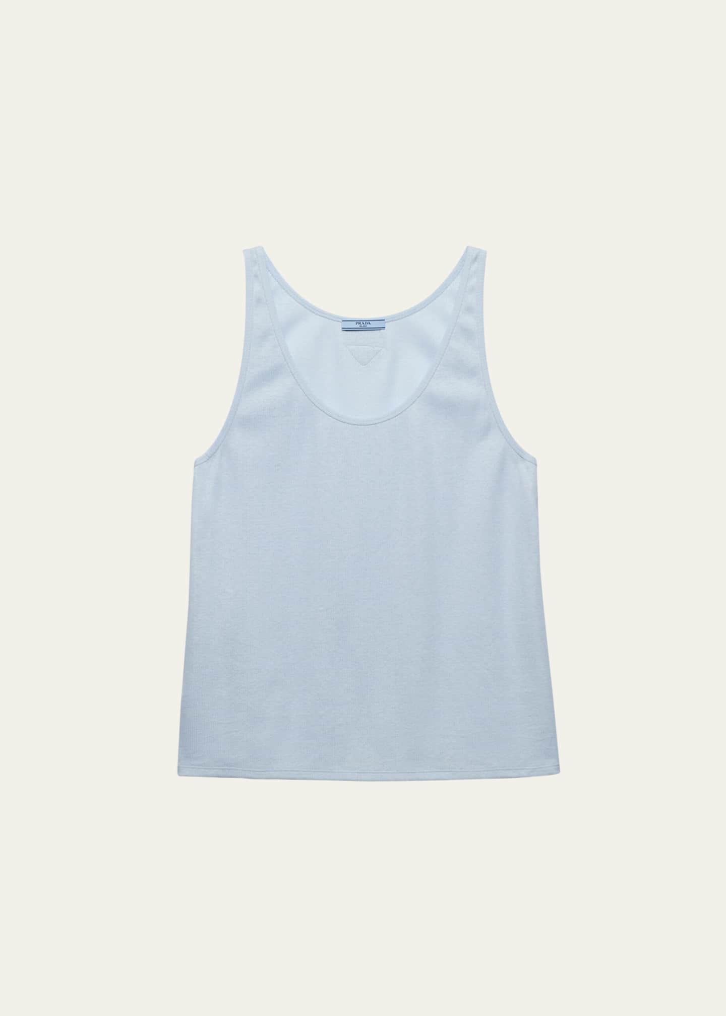 Prada Ribbed Knit Oversized Tank Top Image 1 of 3