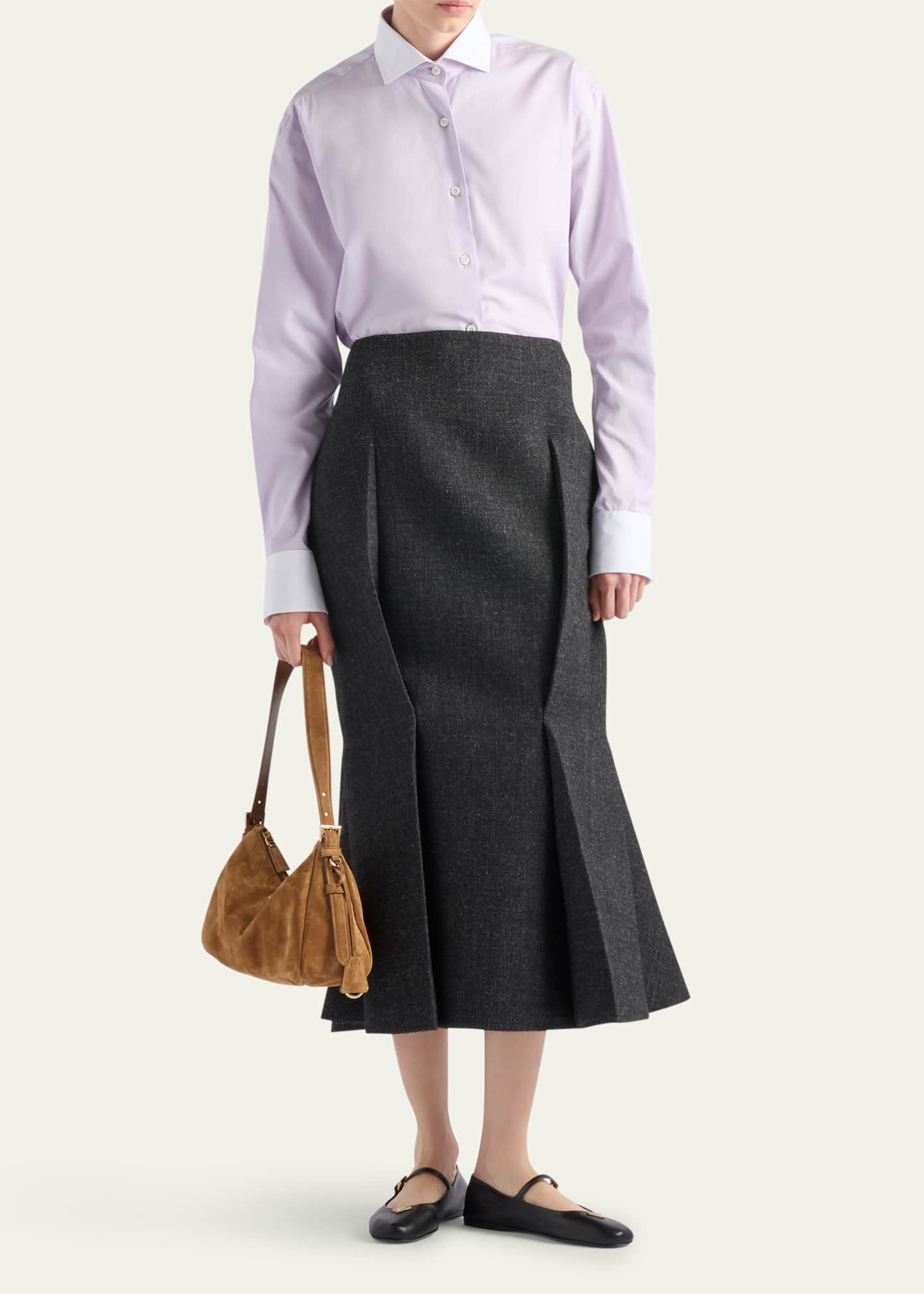 Prada Oxford Poplin Button Down Top Image 2 of 3