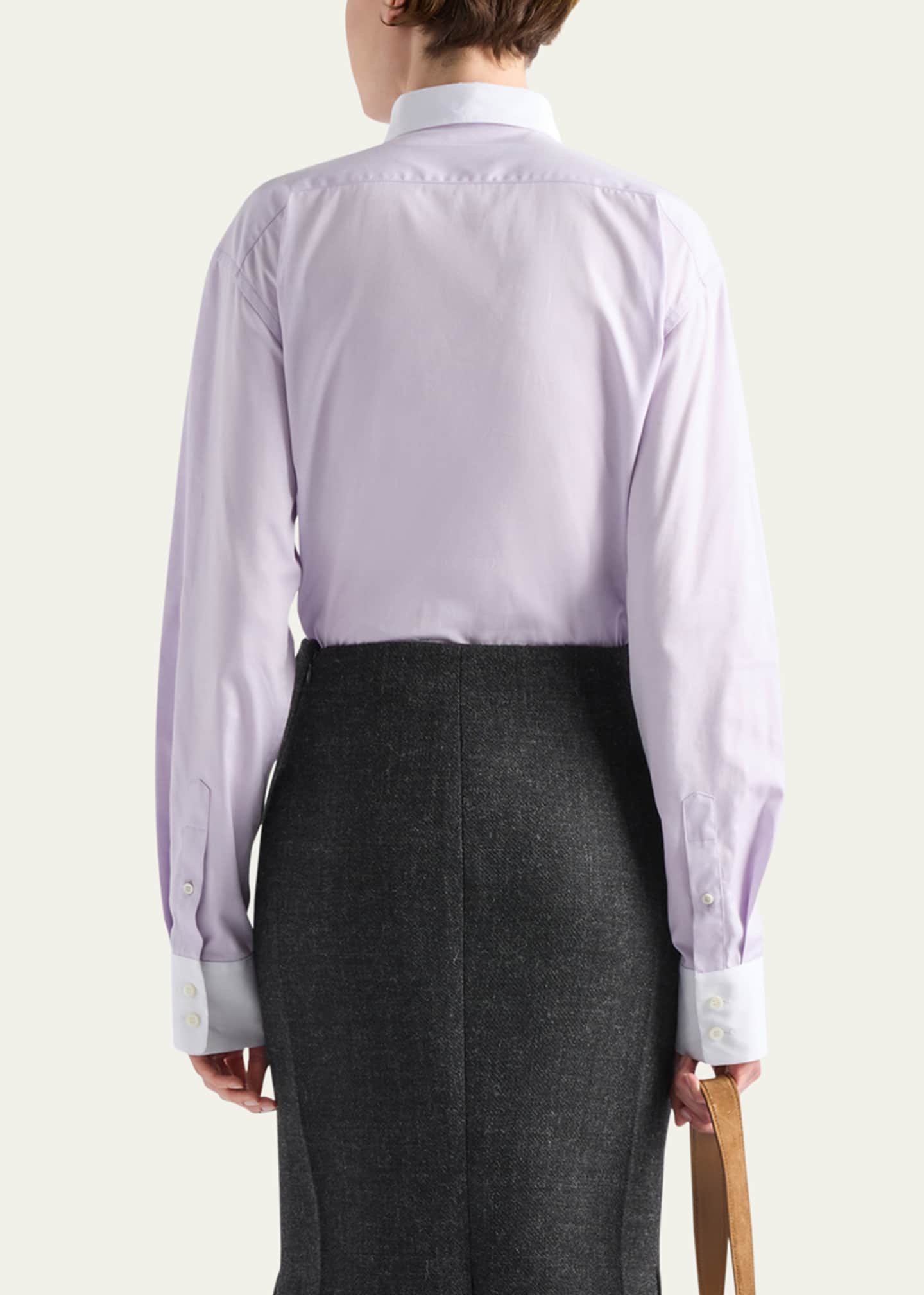 Prada Oxford Poplin Button Down Top Image 3 of 3