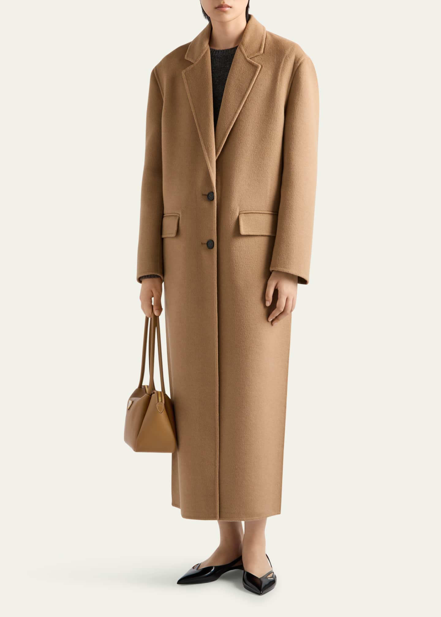 Prada Long Cashgora Single Breast Coat Image 2 of 3
