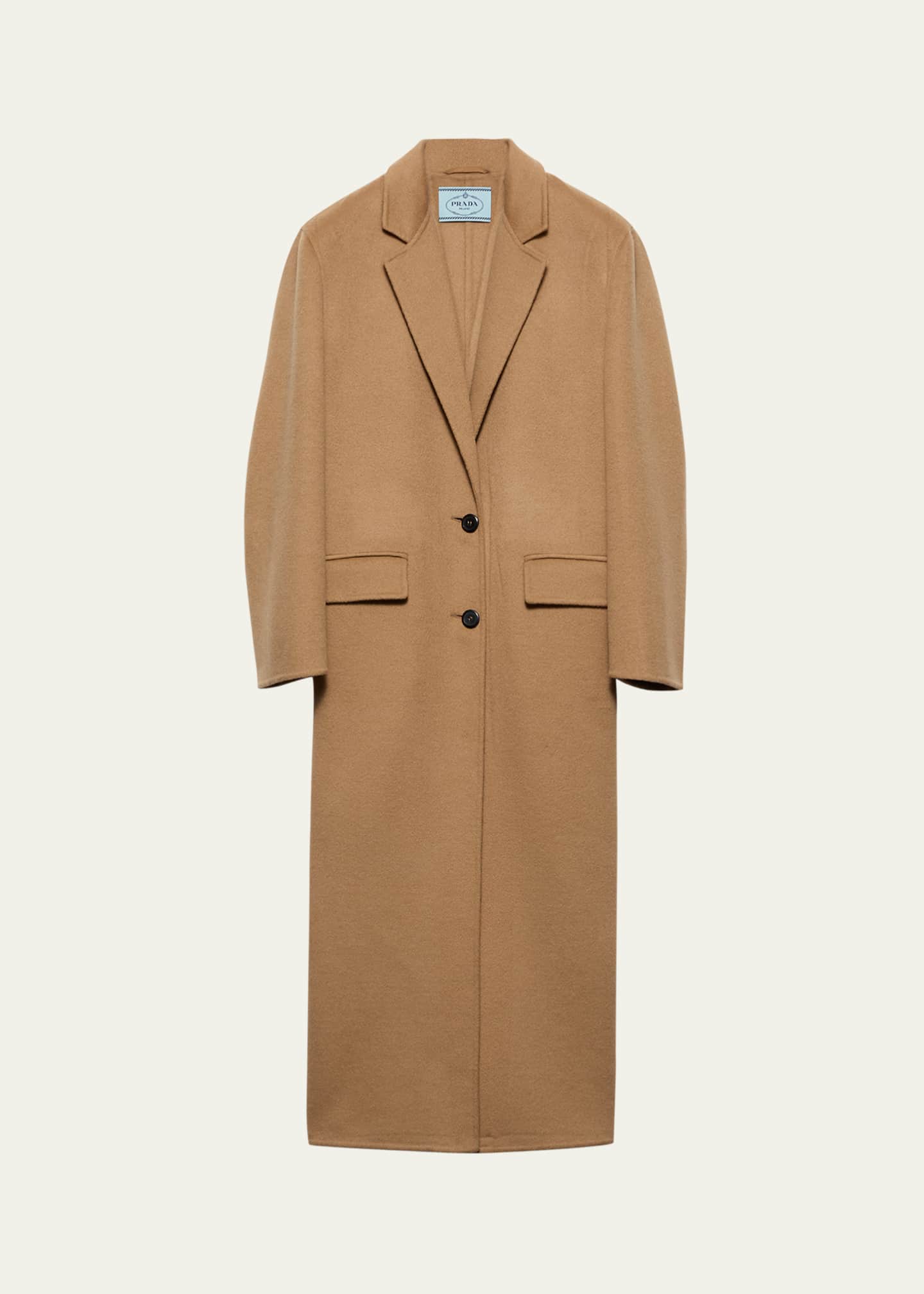 Prada Long Cashgora Single Breast Coat Image 1 of 3