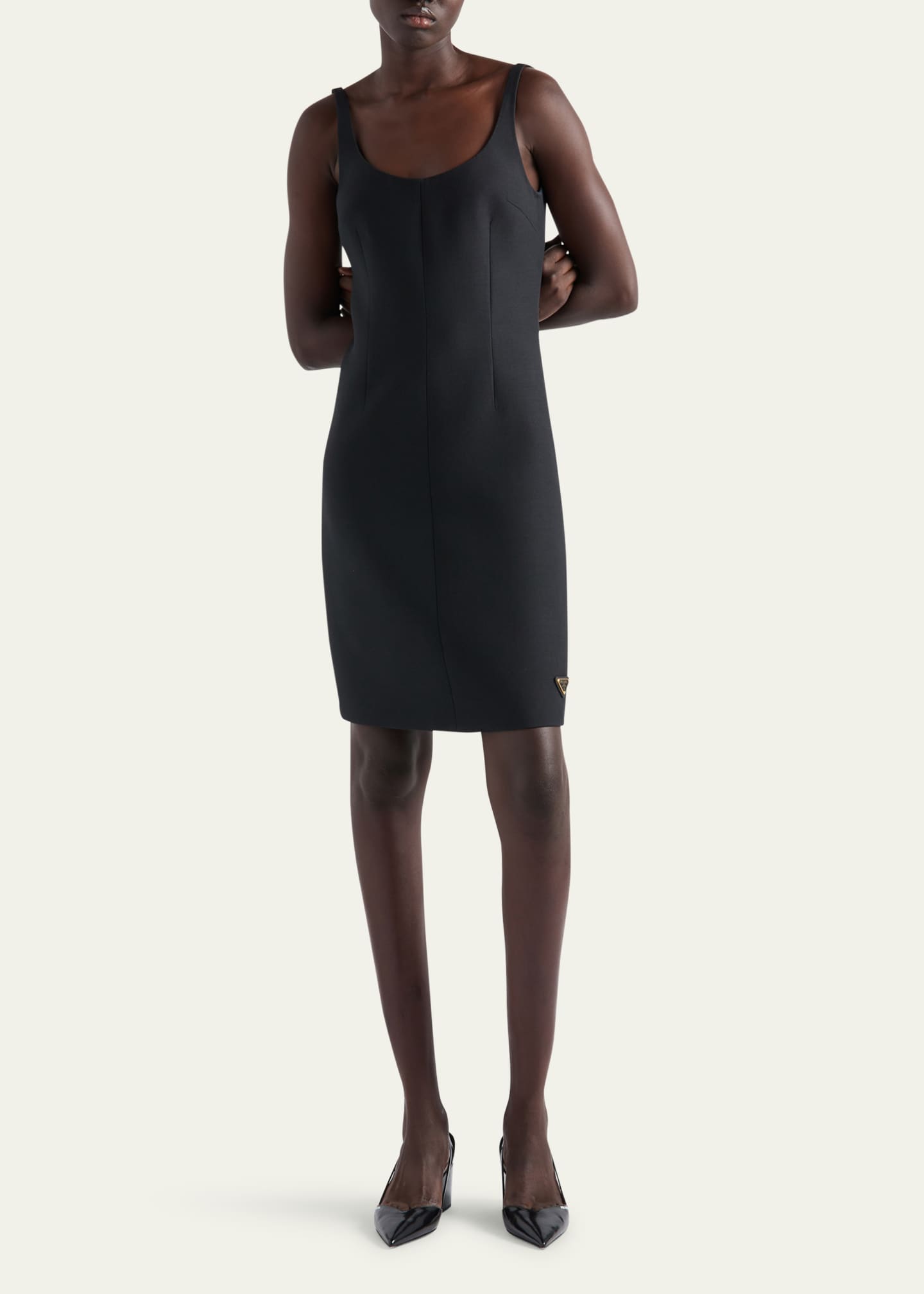 Prada Tricotine Wool Mini Dress Image 2 of 3