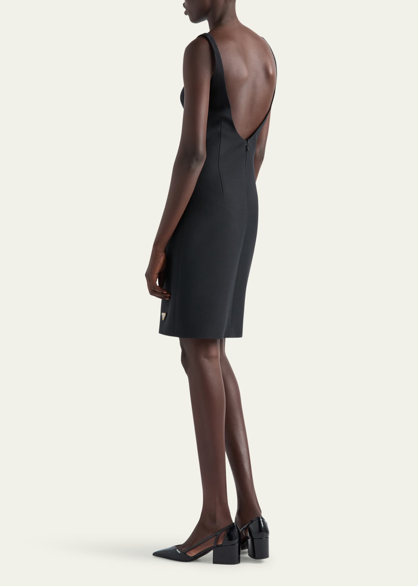 Prada Tricotine Wool Mini Dress Image 3 of 3