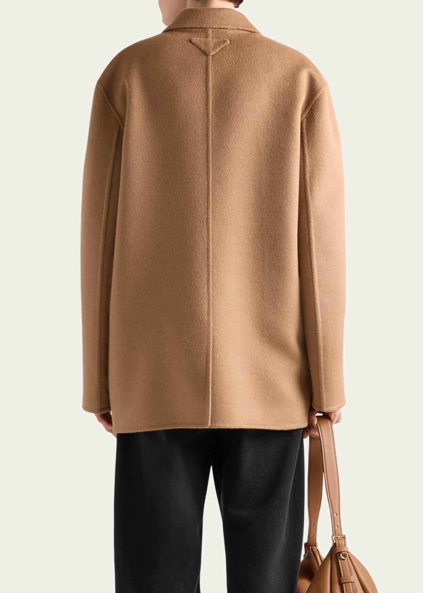 Prada Double-Breasted Cashgora Jacket Image 3 of 4