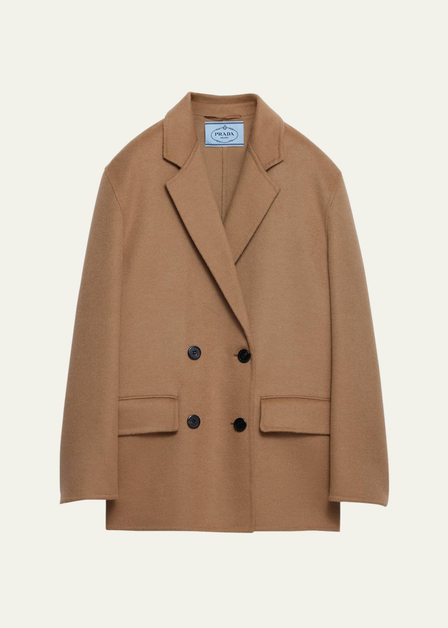 Prada Double-Breasted Cashgora Jacket Image 1 of 4