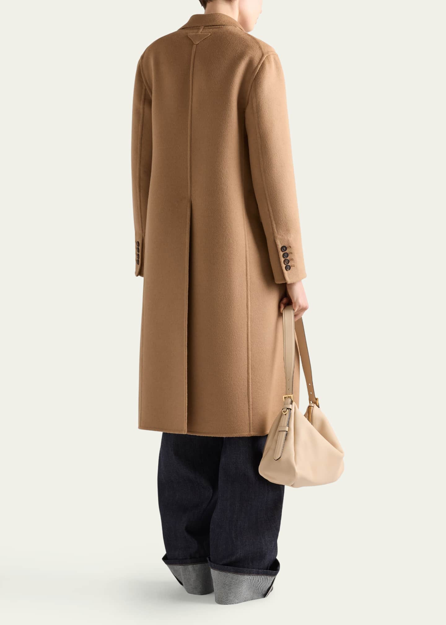 Prada Single-Breast Cashgora Coat Image 3 of 3