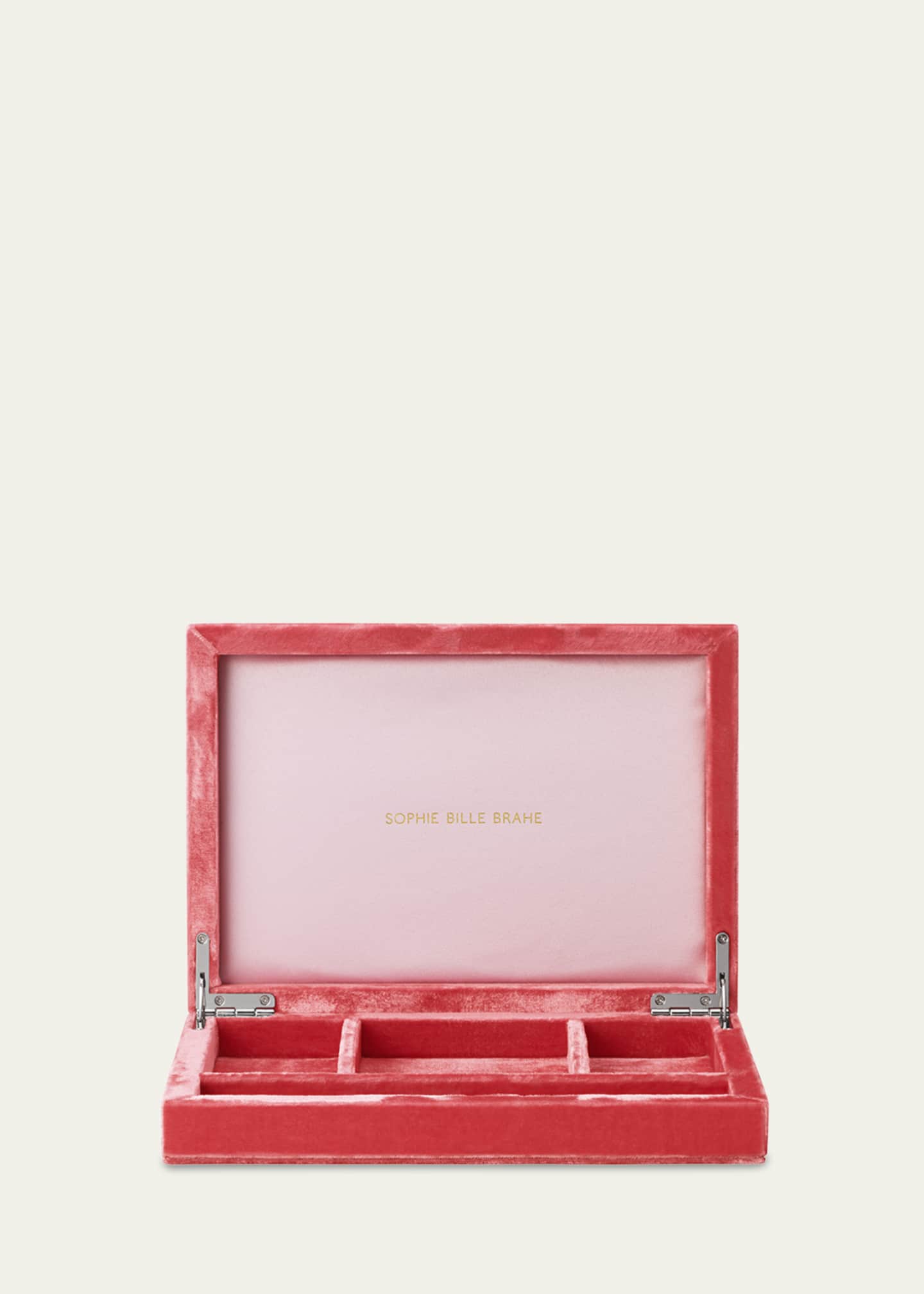 Sophie Bille Brahe Tresor Velvet Jewelry Box in Tulipe Rouge Image 2 of 2